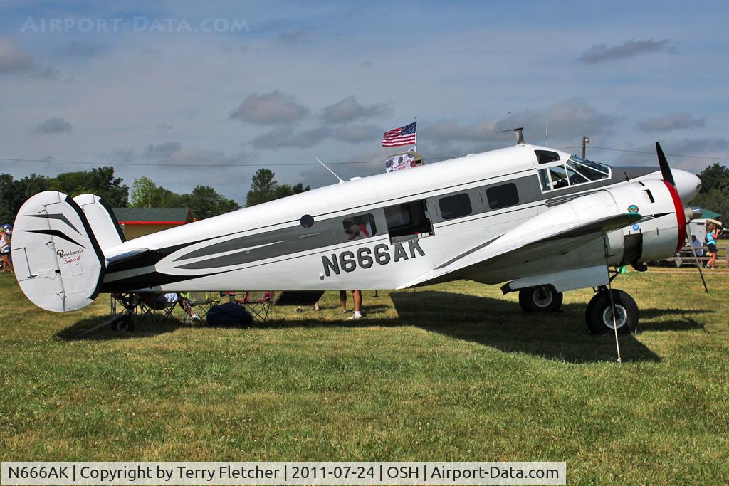 N666AK, 1954 Beech E18S C/N BA-18, 1954 Beech E18S, c/n: BA-18 at 2011 Oshkosh