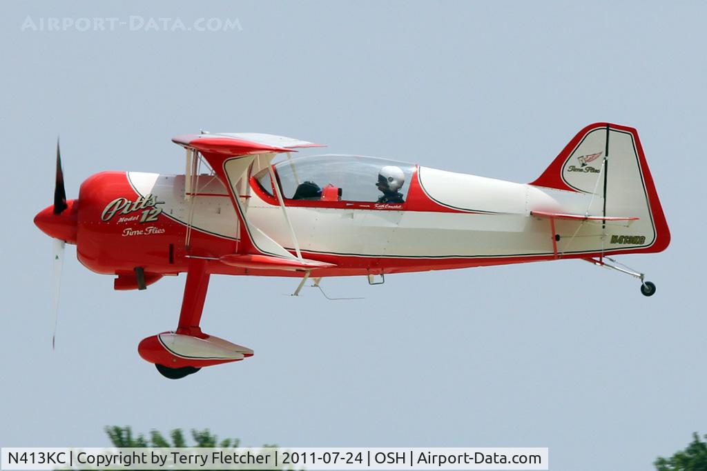 N413KC, 2011 Pitts M12 C/N 296, Campbell Keith M12, c/n: 296 landing at Oshkosh 2011