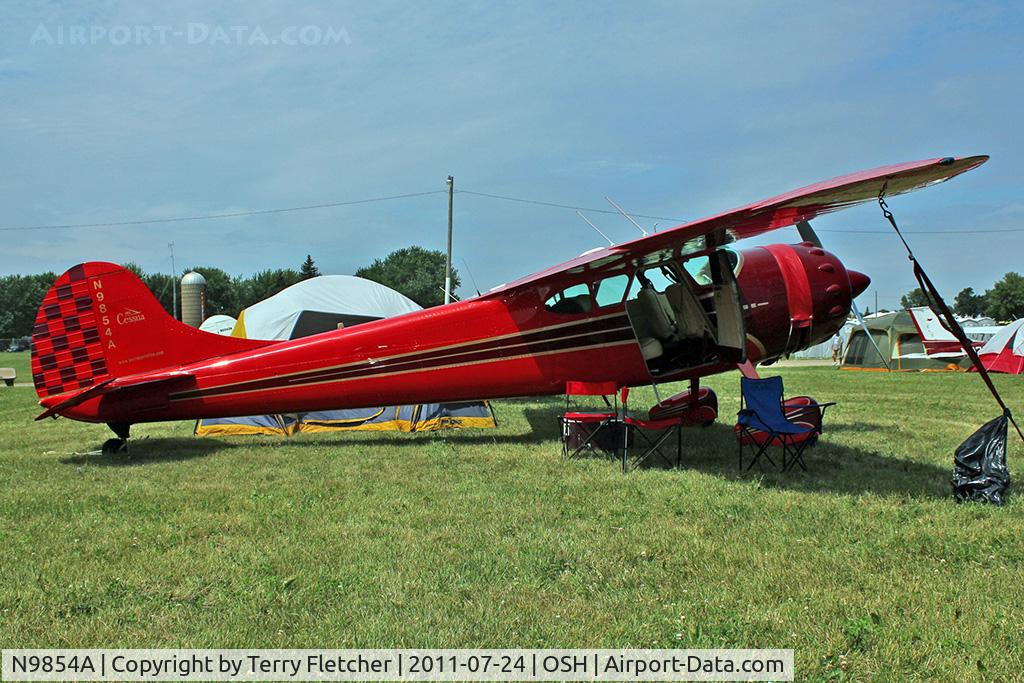 N9854A, 1952 Cessna 190 C/N 7547, 1952 Cessna 190, c/n: 7547 , camping at 2011 Oshkosh