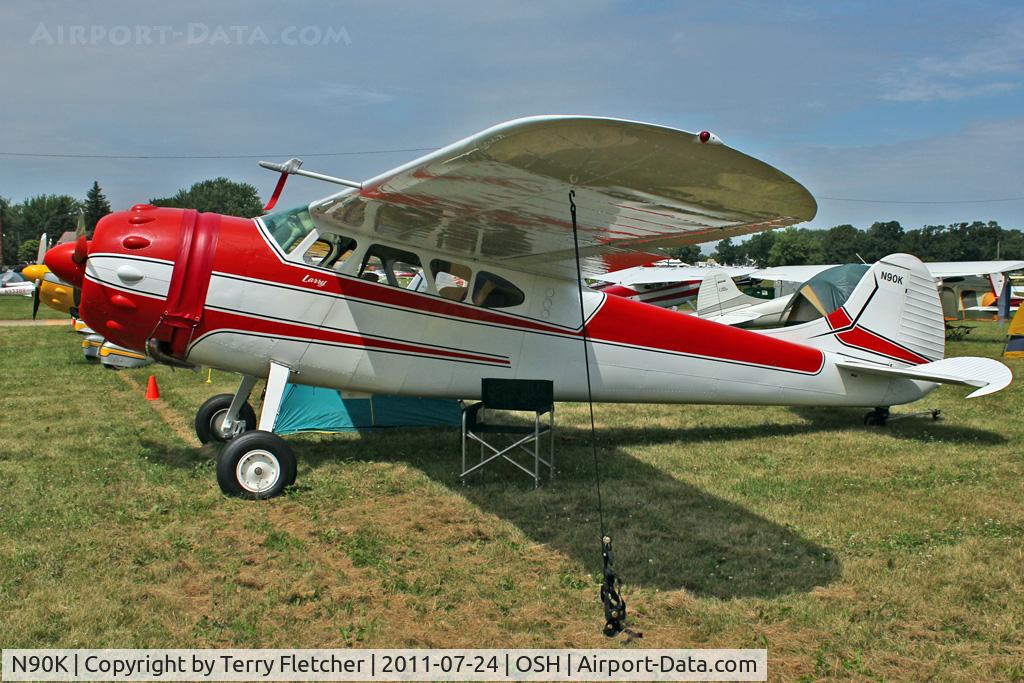 N90K, 1949 Cessna 195A C/N 7439, 1949 Cessna 195A, c/n: 7439 at 2011 Oshkosh