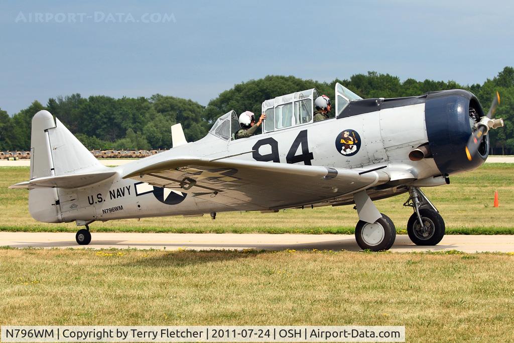 N796WM, 1943 North American AT-6D Texan C/N 88-15328, 1943 North American AT-6D, c/n: 88-15328 ex 41-34011 and SAAF 7002 at 2010 Oshkosh