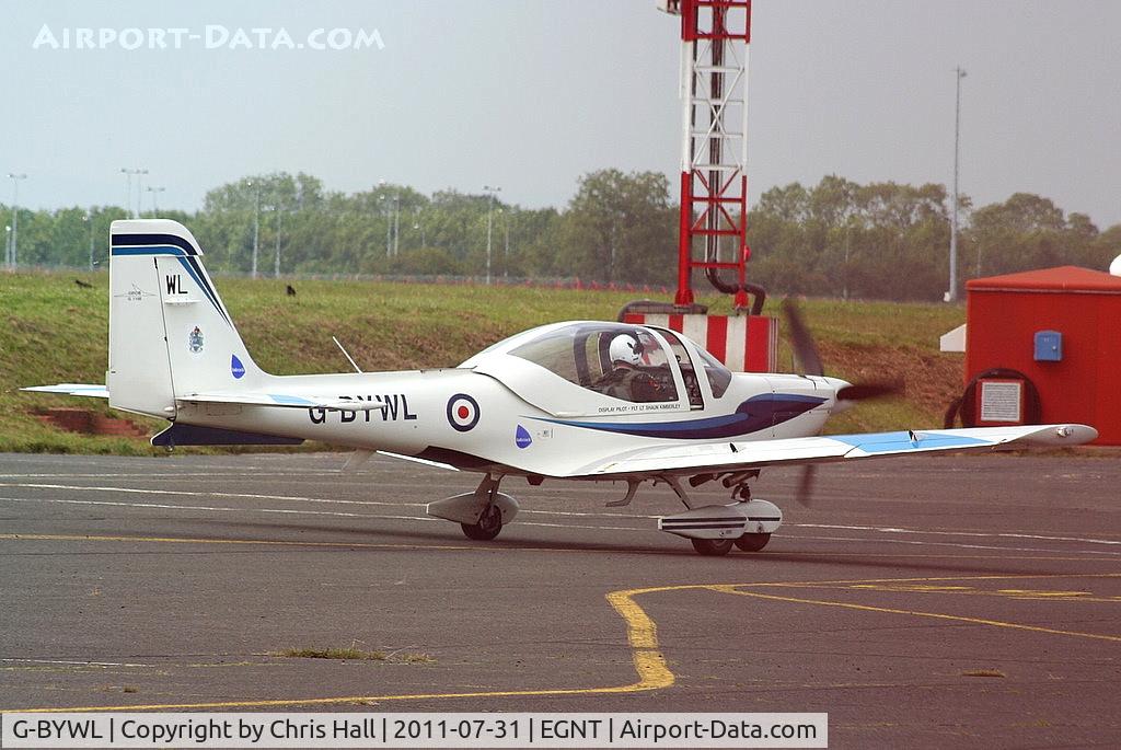 G-BYWL, 2000 Grob G-115E Tutor T1 C/N 82147/E, taxiing out before its display at the Sunderland Airshow