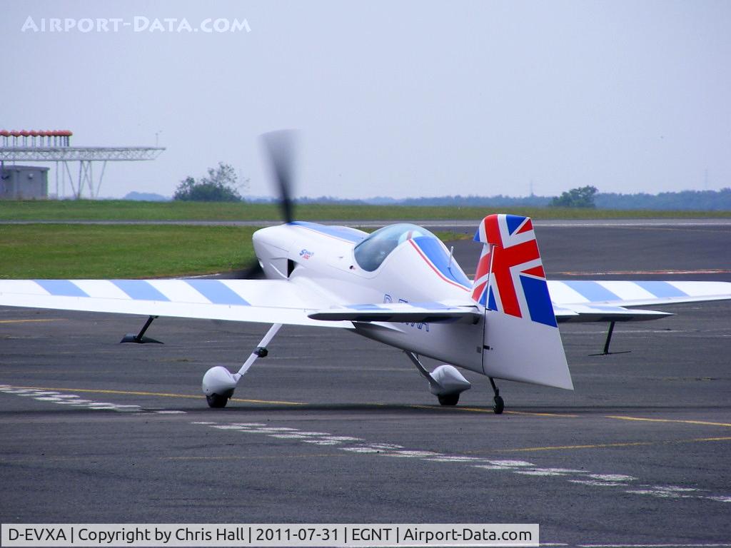 D-EVXA, 2010 XtremeAir XA-41 Sbach 300 C/N 01, Red Bull Matadors ExtremeAir Sbach 300 taxiing out for its display at the Sunderland Airshow