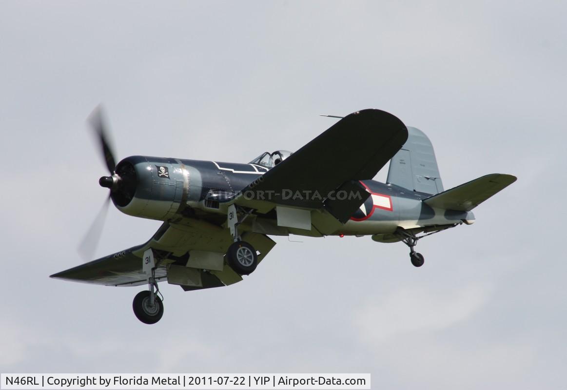 N46RL, 1945 Goodyear FG-1D Corsair C/N Not found (92508/N46RL), FG-1D Corsair