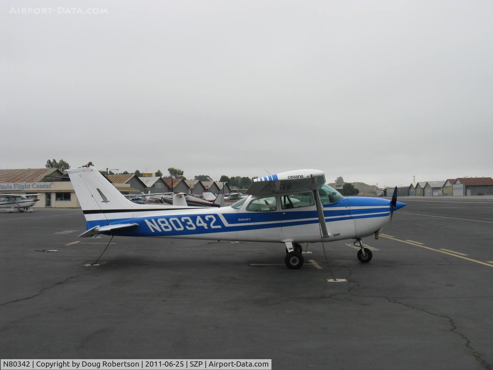 N80342, 1976 Cessna 172M C/N 17266535, 1976 Cessna 172M, Lycoming O-320-E2D 150 Hp, attending the 2011 National Bucker Fly-In