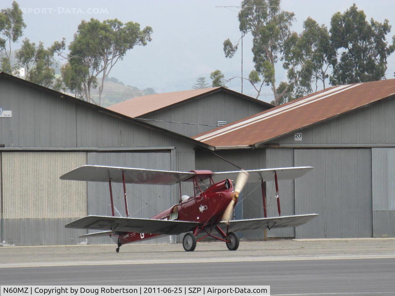 N60MZ, 1930 De Havilland DH-60G Gypsy Moth C/N 1293, 1930 DeHavilland DH.60G GIPSY MOTH, DeHavilland GIPSY II 4 cylinder inverted in-line, air-cooled 120 Hp, S-turn taxi
