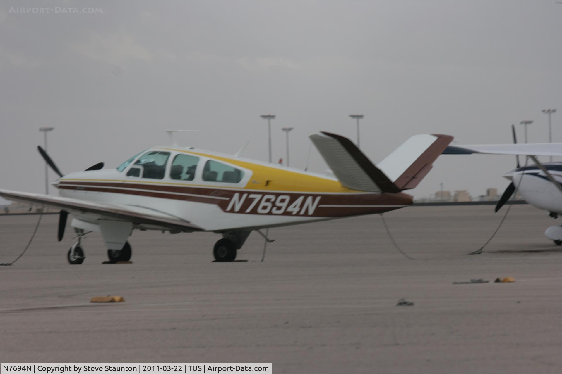 N7694N, 1968 Beech V35A Bonanza C/N D-8869, Taken at Tucson Airport, in March 2011 whilst on an Aeroprint Aviation tour