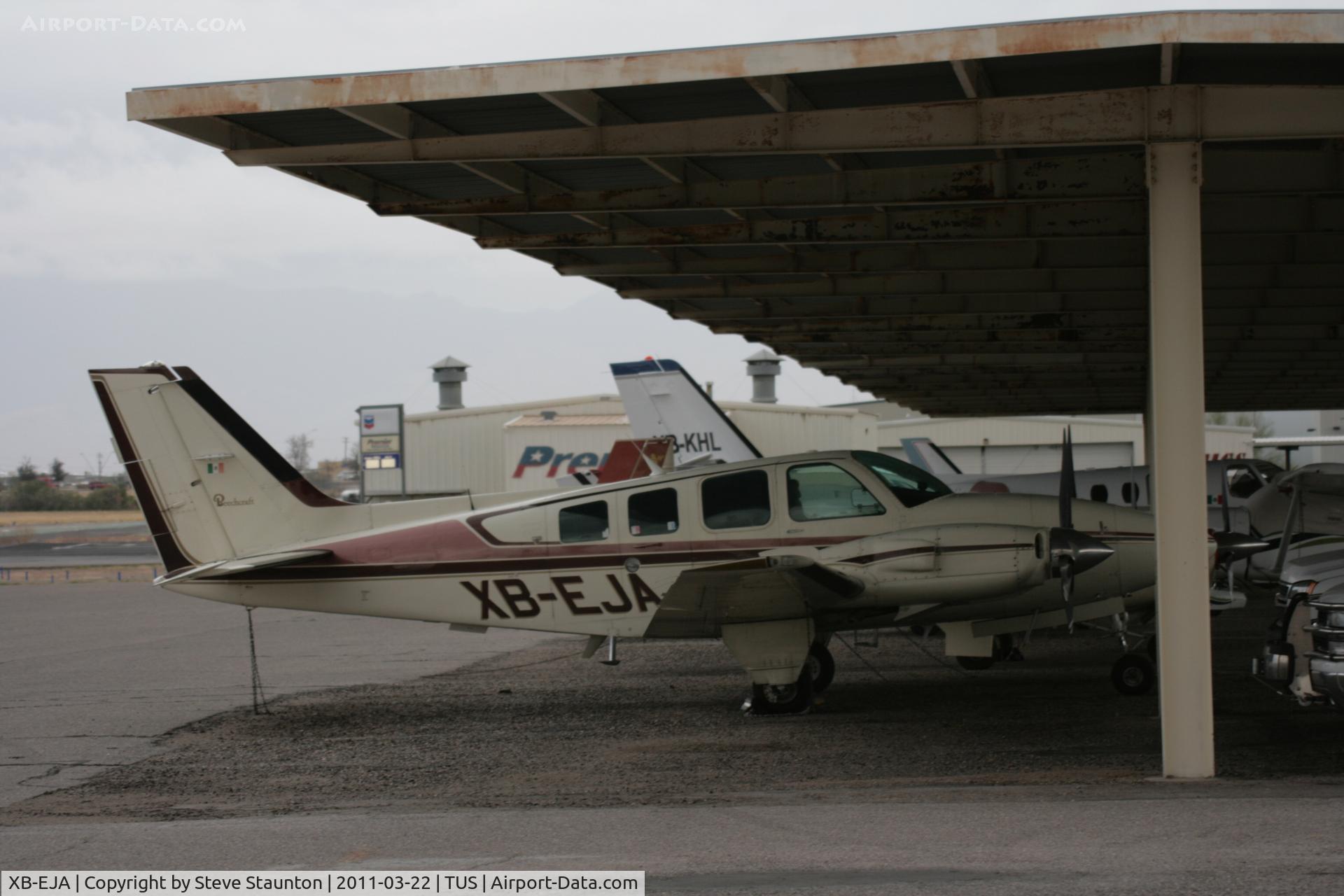 XB-EJA, 1981 Beech 58TC Baron Baron C/N TK-137, Taken at Tucson Airport, in March 2011 whilst on an Aeroprint Aviation tour