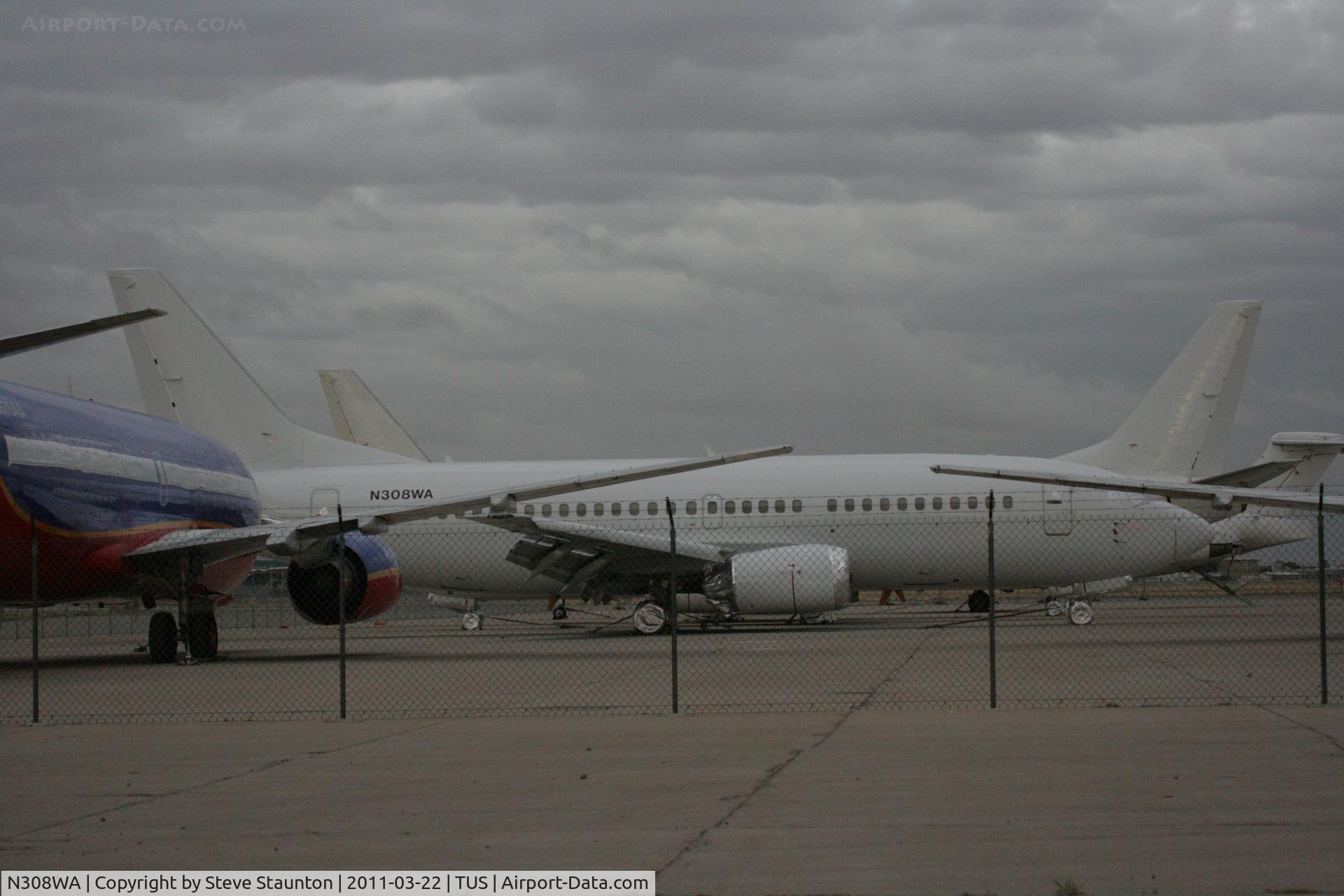 N308WA, 1986 Boeing 737-347 C/N 23441, Taken at Tucson Airport, in March 2011 whilst on an Aeroprint Aviation tour
