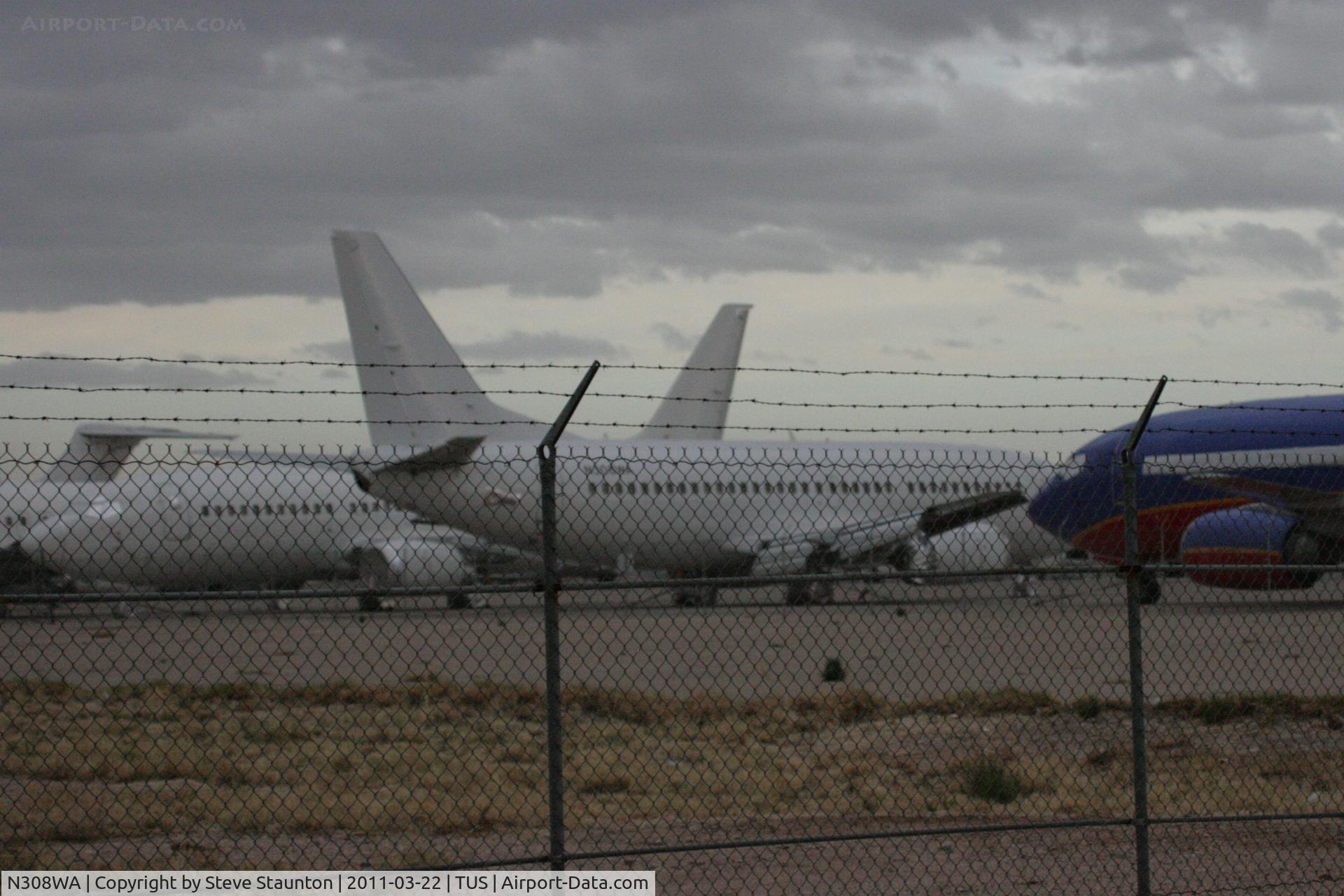 N308WA, 1986 Boeing 737-347 C/N 23441, Taken at Tucson Airport, in March 2011 whilst on an Aeroprint Aviation tour