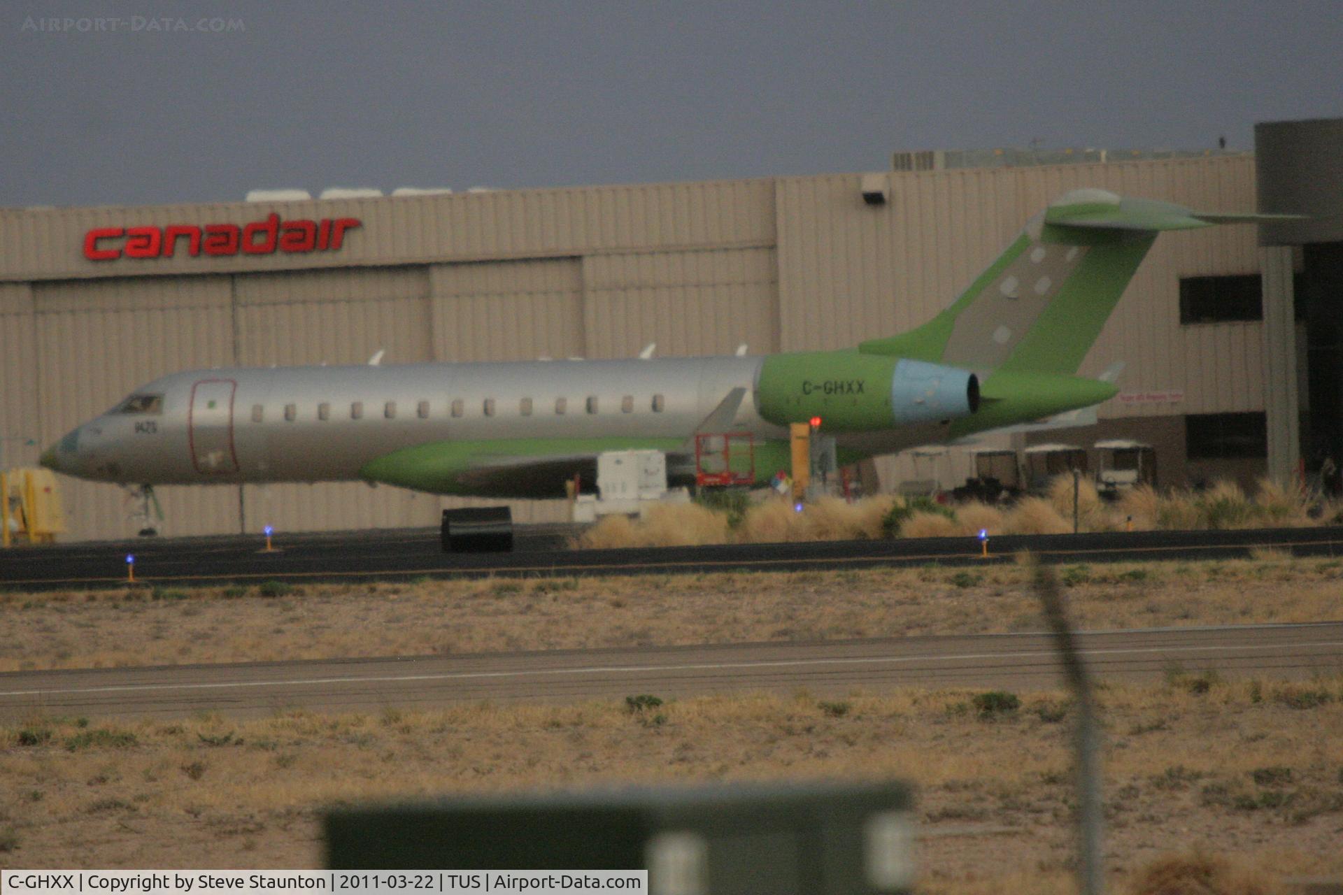 C-GHXX, 2010 Bombardier BD-700-1A10 Global Express XRS C/N 9429, Taken at Tucson Airport, in March 2011 whilst on an Aeroprint Aviation tour
