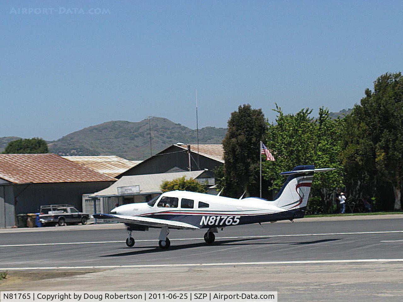 N81765, 1982 Piper PA-28RT-201T Arrow IV C/N 28R-8231039, 1982 Piper PA-28RT-201T TURBO ARROW IV, Continental TSIO-360-FB 200 Hp, T-tail, landing roll Rwy 22