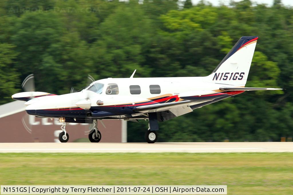 N151GS, 1979 Piper PA-31T Cheyenne C/N 31T-8020024, 1979 Piper PA-31T, c/n: 31T-8020024 landing for 2011 Oshkosh