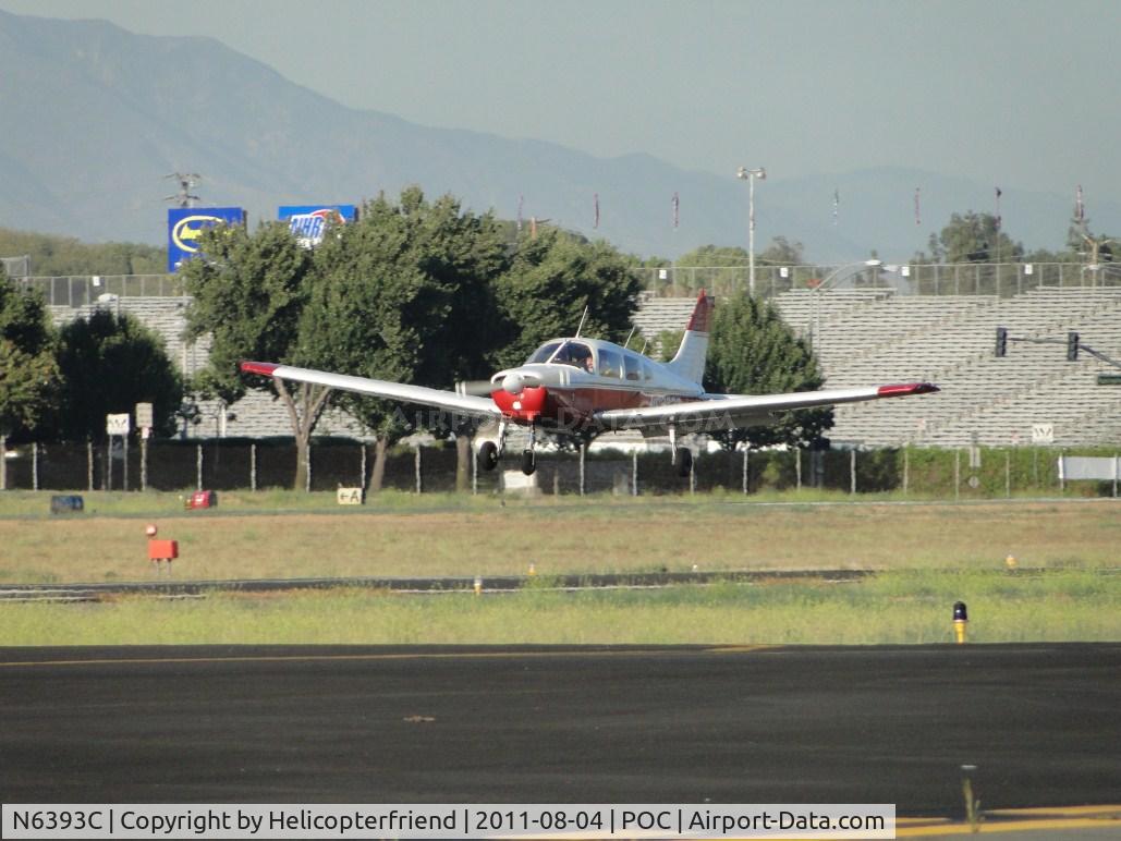 N6393C, 1978 Piper PA-28-161 Cherokee Warrior II C/N 28-7816419, On final for runway 26L