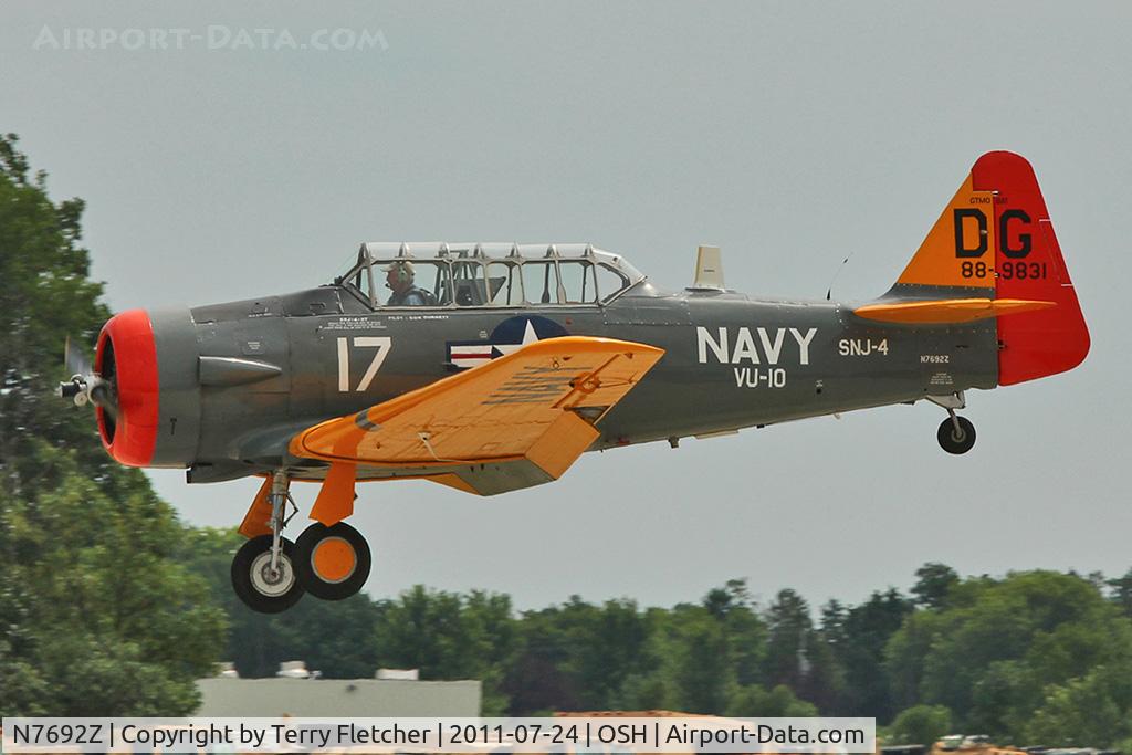 N7692Z, 1942 North American SNJ-4 Texan C/N 88-9831, 1942 North American SNJ-4, c/n: 889831 ex Bu10117 at 2011 Oshkosh