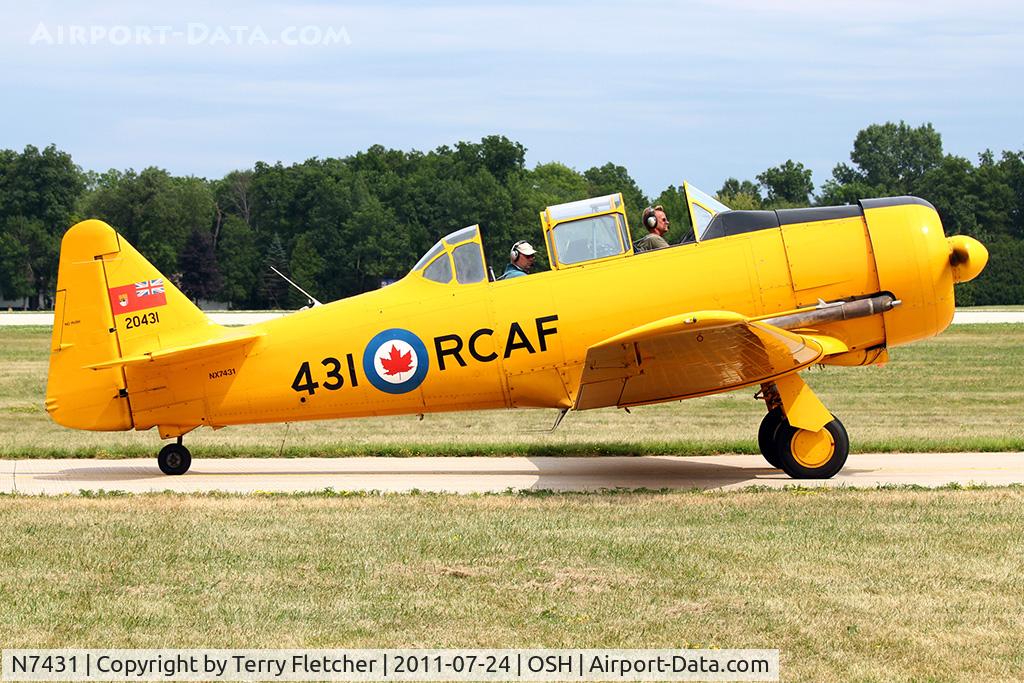N7431, 1952 Canadian Car & Foundry Harvard MK IV C/N CCF4 222, 1952 Canadian Car & Foundry HARVARD MK IV, c/n: CCF4 222      ex CAF 20431