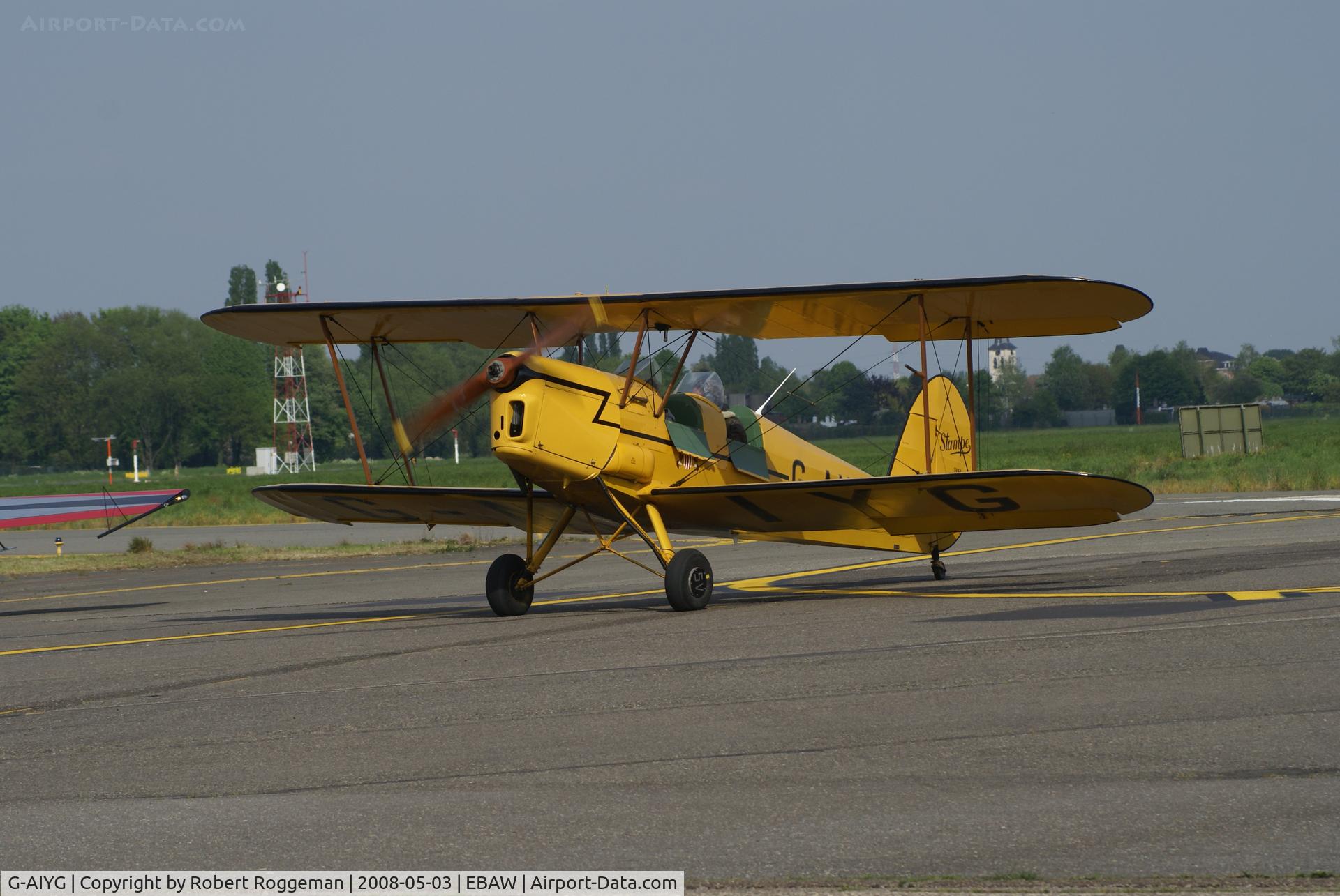 G-AIYG, 1945 Stampe-Vertongen SV-4B C/N 21, FLY IN.