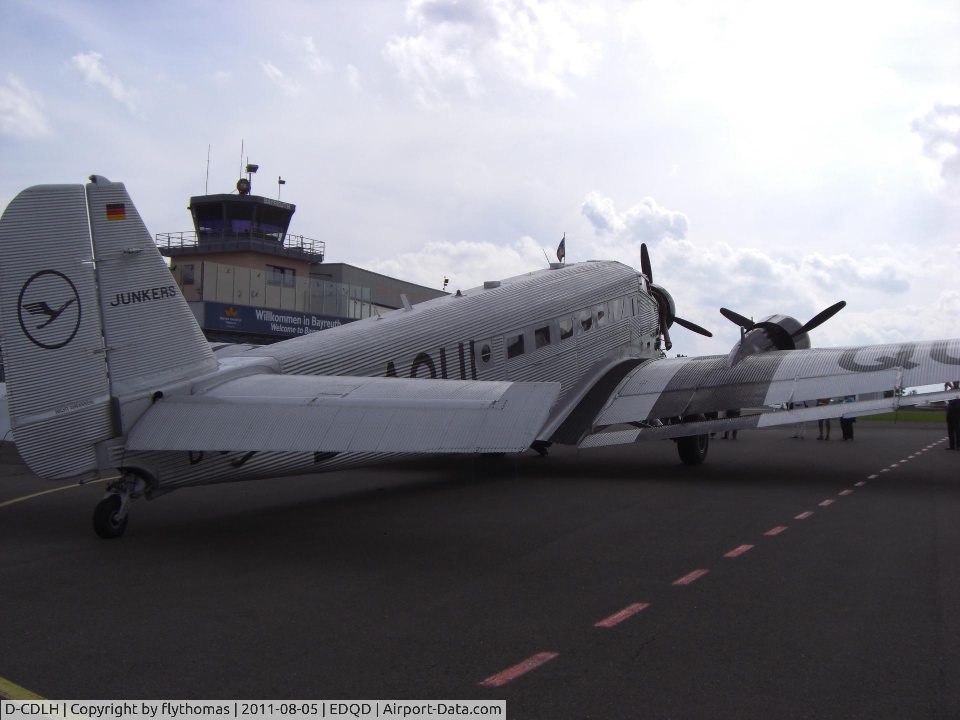 D-CDLH, 1936 Junkers Ju-52/3m C/N 130714, Lufthansa Ju-52 Bayreuth Airport