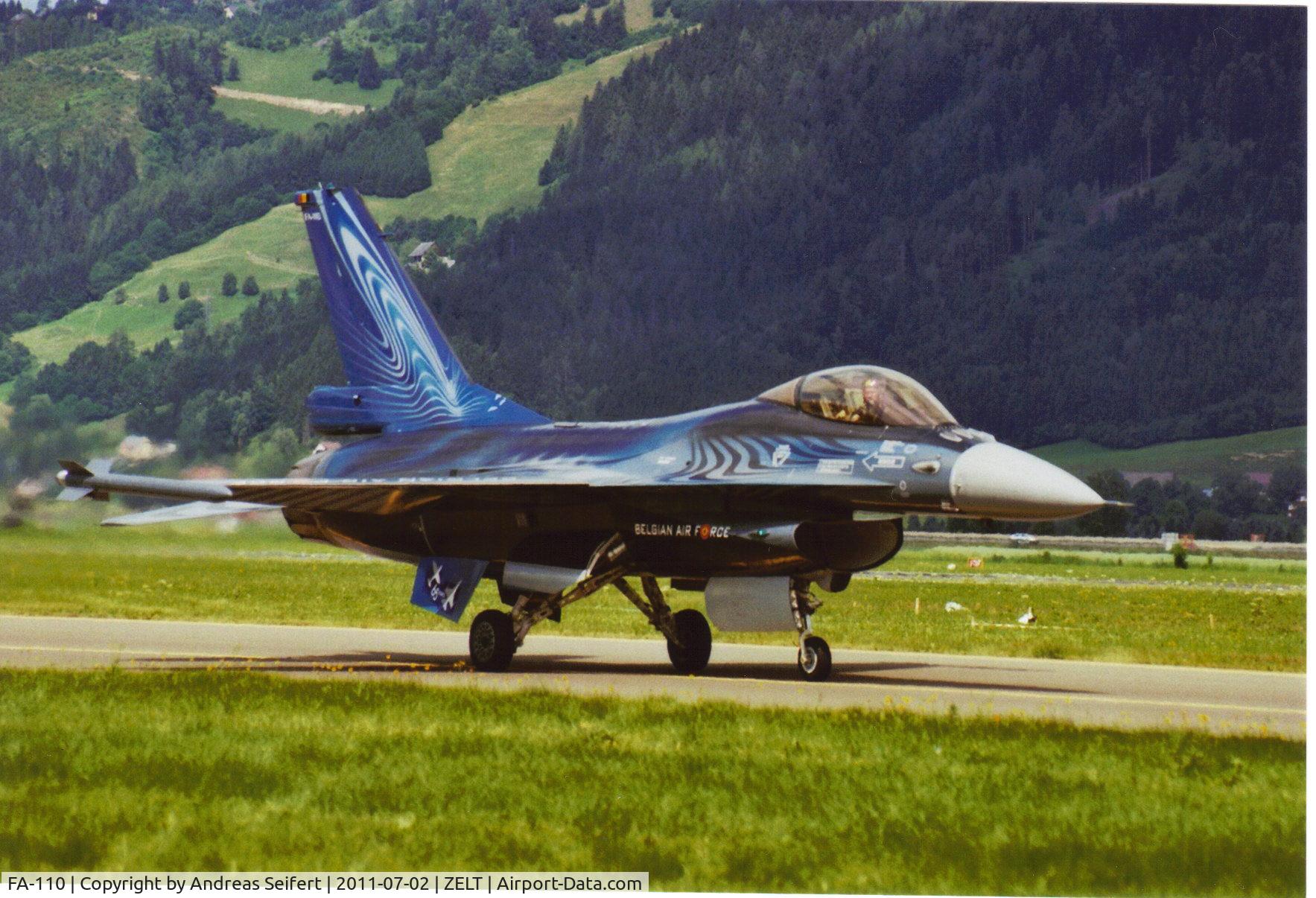 FA-110, SABCA F-16AM Fighting Falcon C/N 6H-110, Zeltweg Airshow 2.7.2011