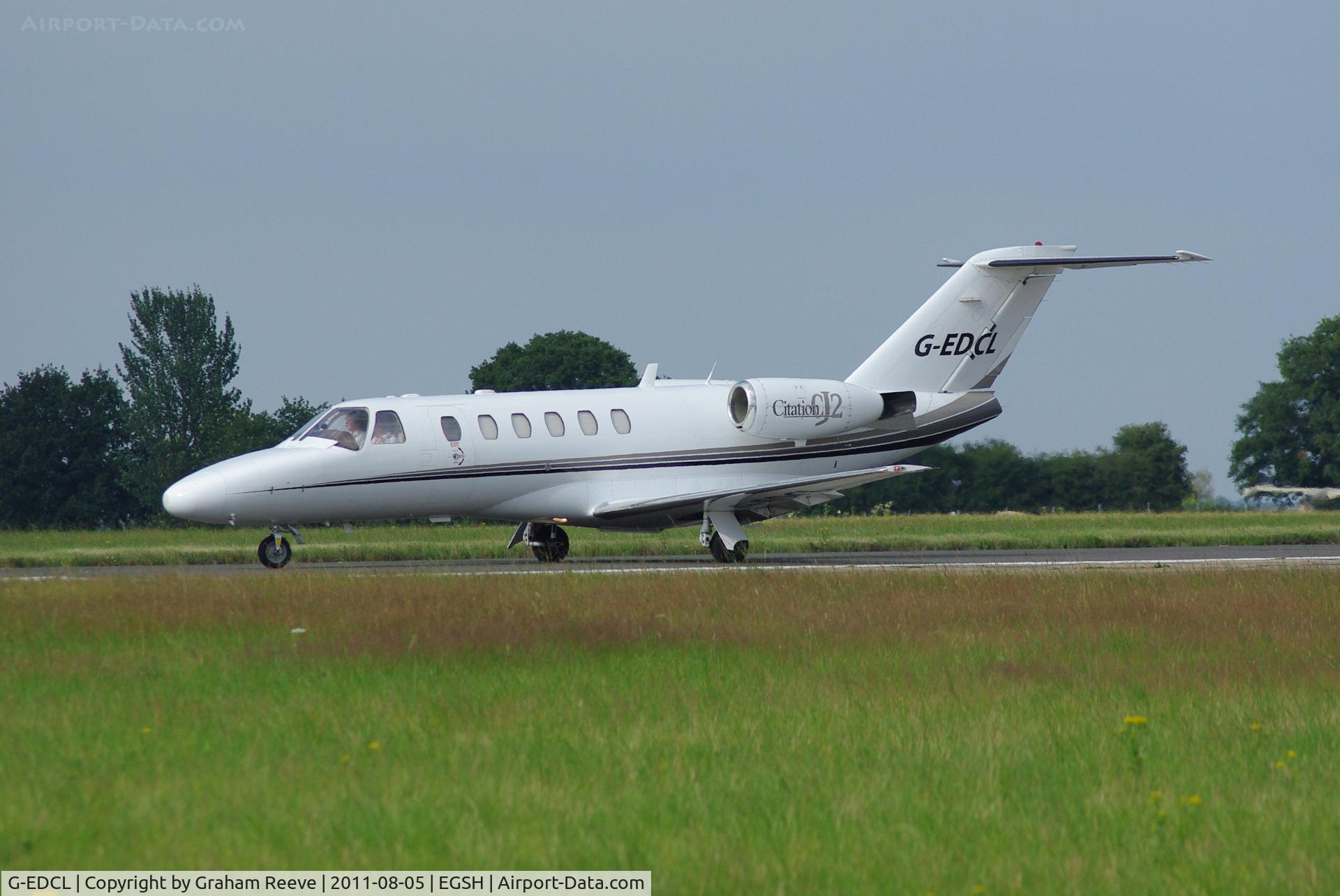 G-EDCL, 2002 Cessna 525A CitationJet CJ2 C/N 525A-0083, About to depart.