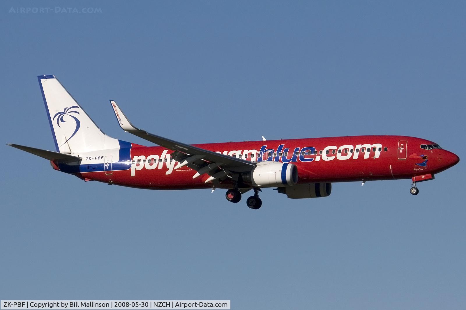 ZK-PBF, 2004 Boeing 737-8FE C/N 33799, finals to 20