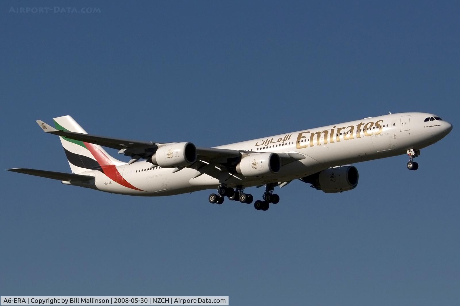 A6-ERA, 2002 Airbus A340-541 C/N 457, finals to 20
