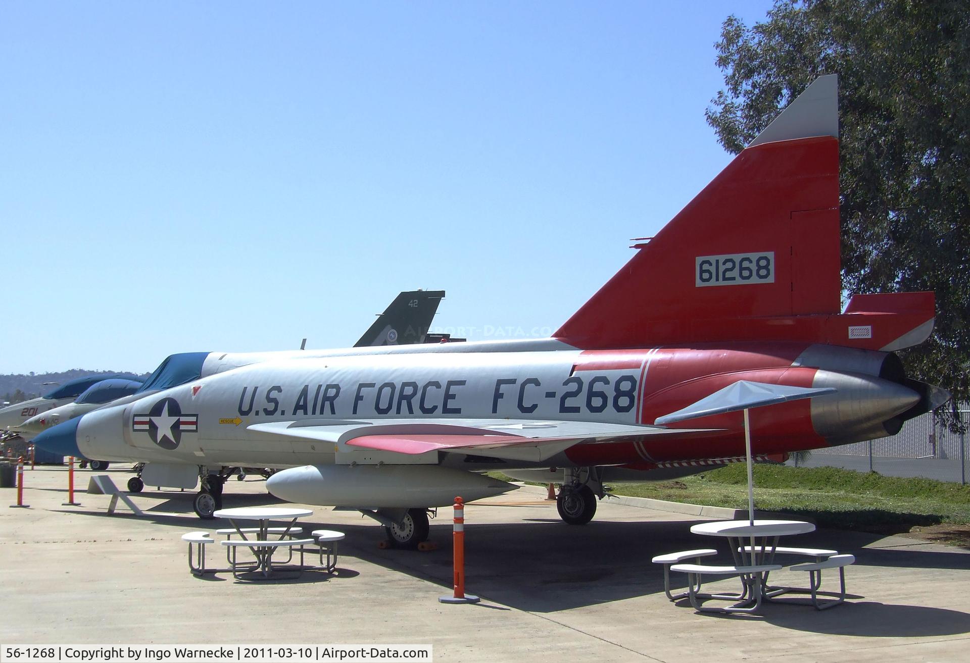 56-1268, 1956 Convair F-102A Delta Dagger C/N Not found 56-1268, Convair F-102A Delta Dagger at the San Diego Air & Space Museum's Gillespie Field Annex, El Cajon CA