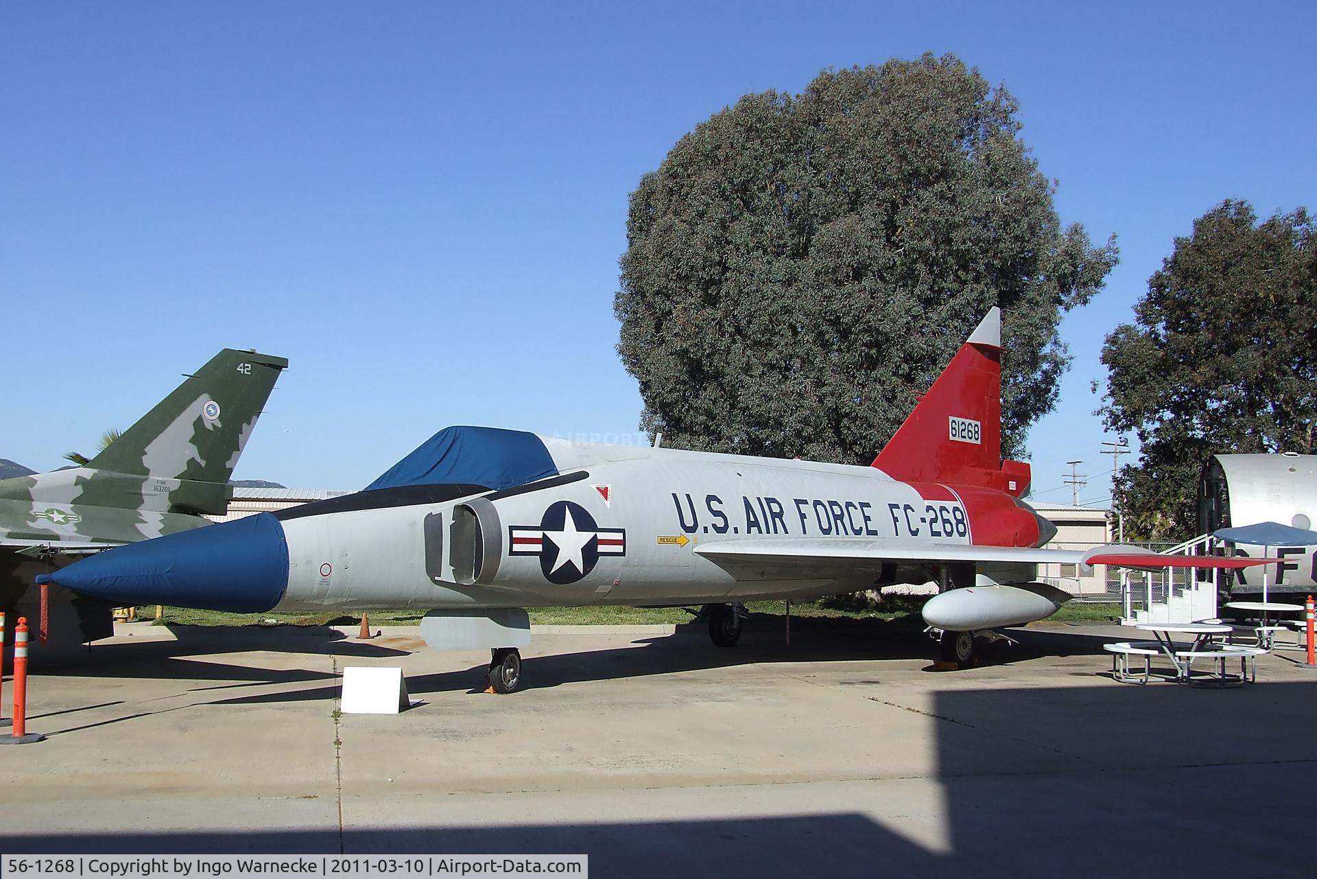 56-1268, 1956 Convair F-102A Delta Dagger C/N 8-10-485, Convair F-102A Delta Dagger at the San Diego Air & Space Museum's Gillespie Field Annex, El Cajon CA