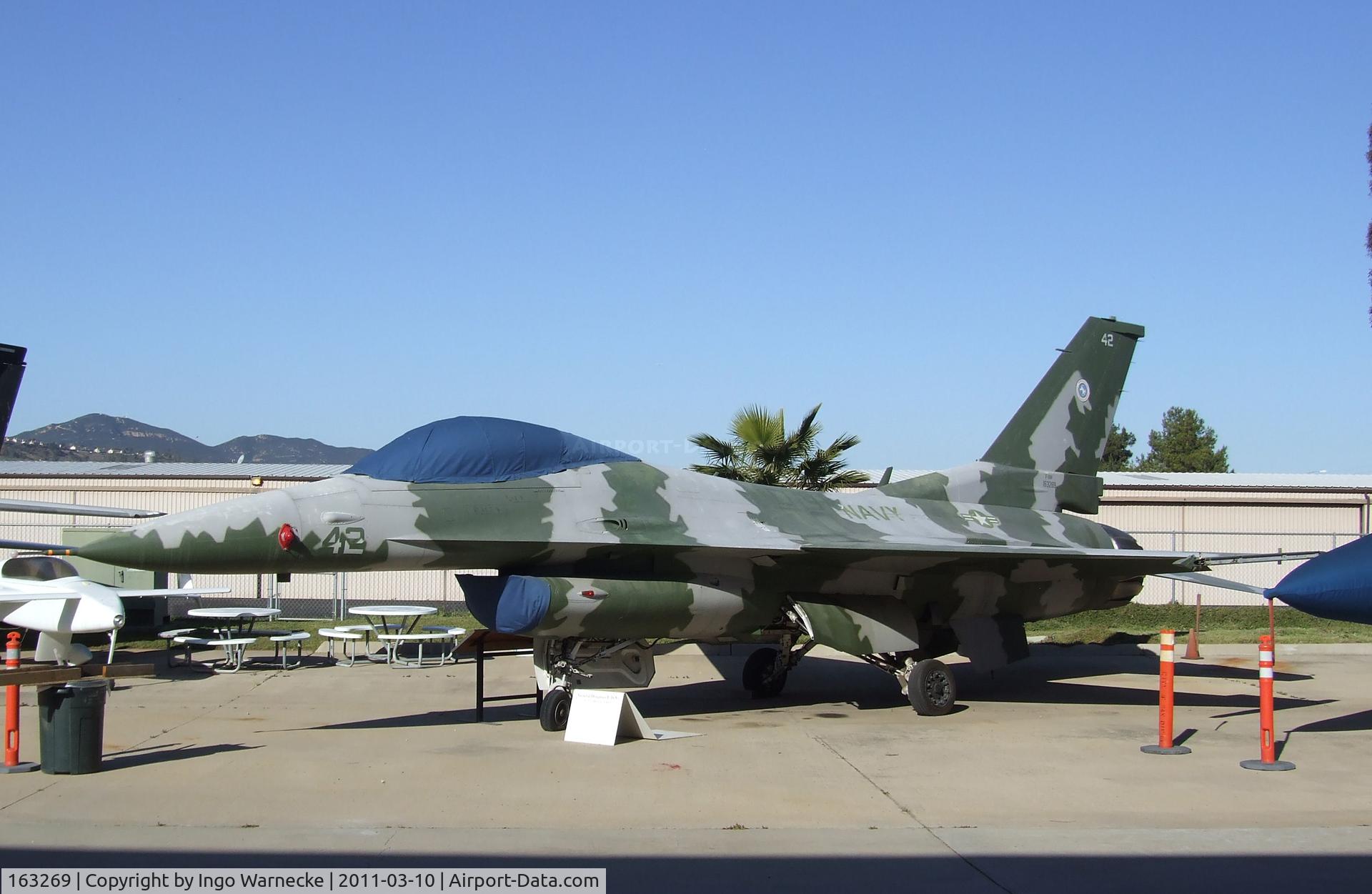 163269, 1985 General Dynamics F-16N Fighting Falcon C/N 3M-2, General Dynamics F-16N Fighting Falcon at the San Diego Air & Space Museum's Gillespie Field Annex, El Cajon CA