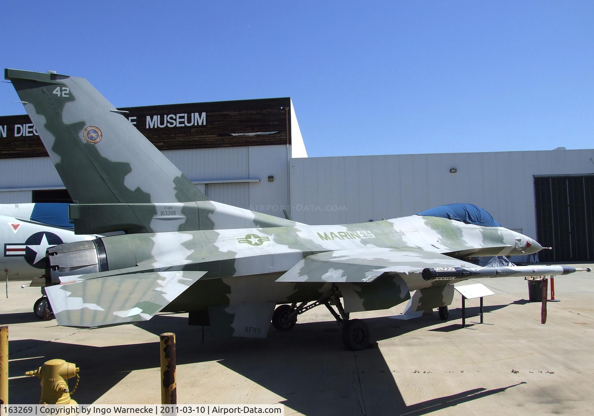 163269, 1985 General Dynamics F-16N Fighting Falcon C/N 3M-2, General Dynamics F-16N Fighting Falcon at the San Diego Air & Space Museum's Gillespie Field Annex, El Cajon CA