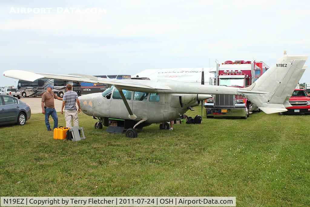 N19EZ, 1970 Cessna T337E C/N 33701315, 1970 Cessna T337E, c/n: 33701315 - setting up for Static Display at 2011 Oshkosh