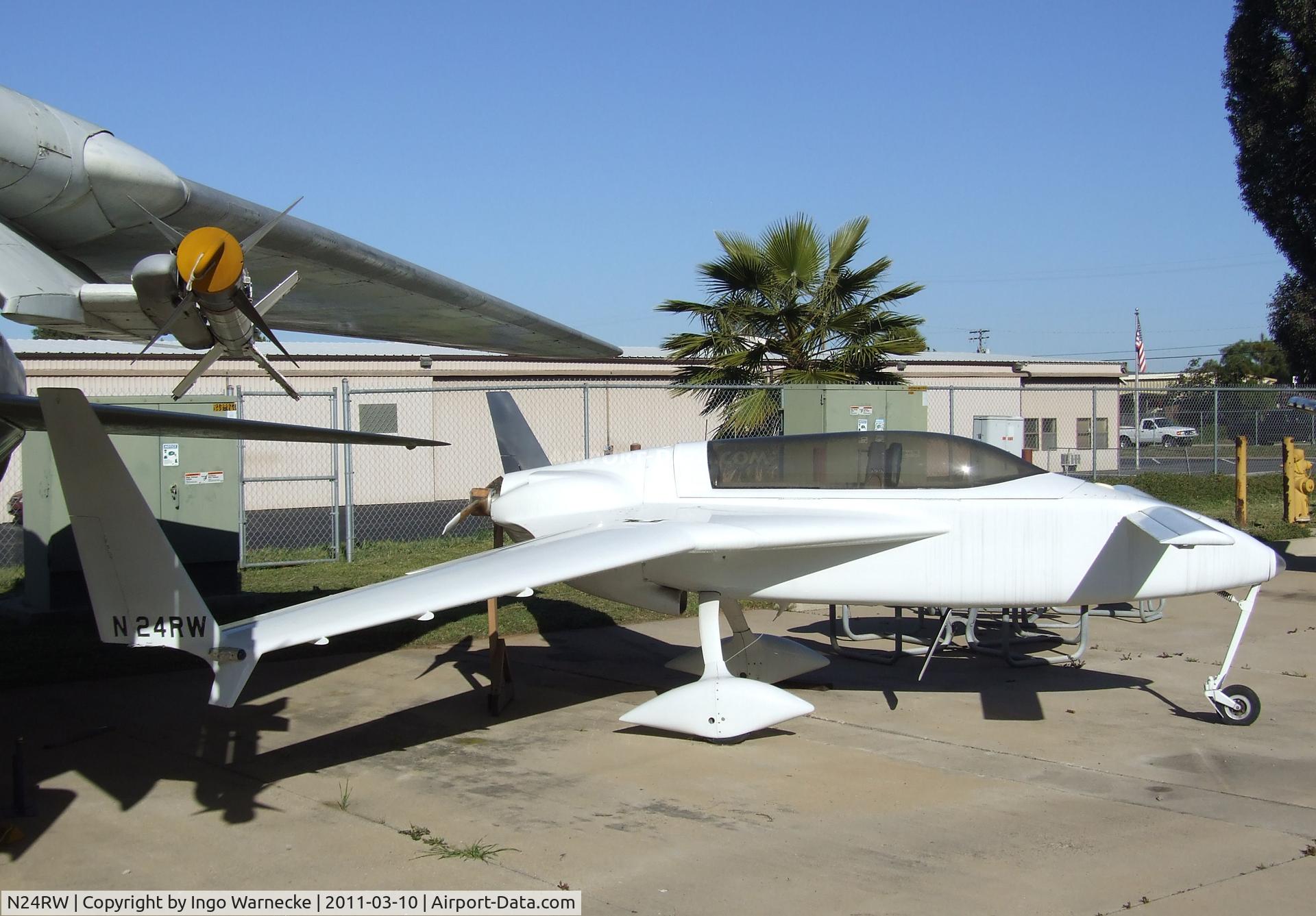 N24RW, 1979 Rutan VariEze C/N 390, Rutan (Wasilewski) VariEze at the San Diego Air & Space Museum's Gillespie Field Annex, El Cajon CA