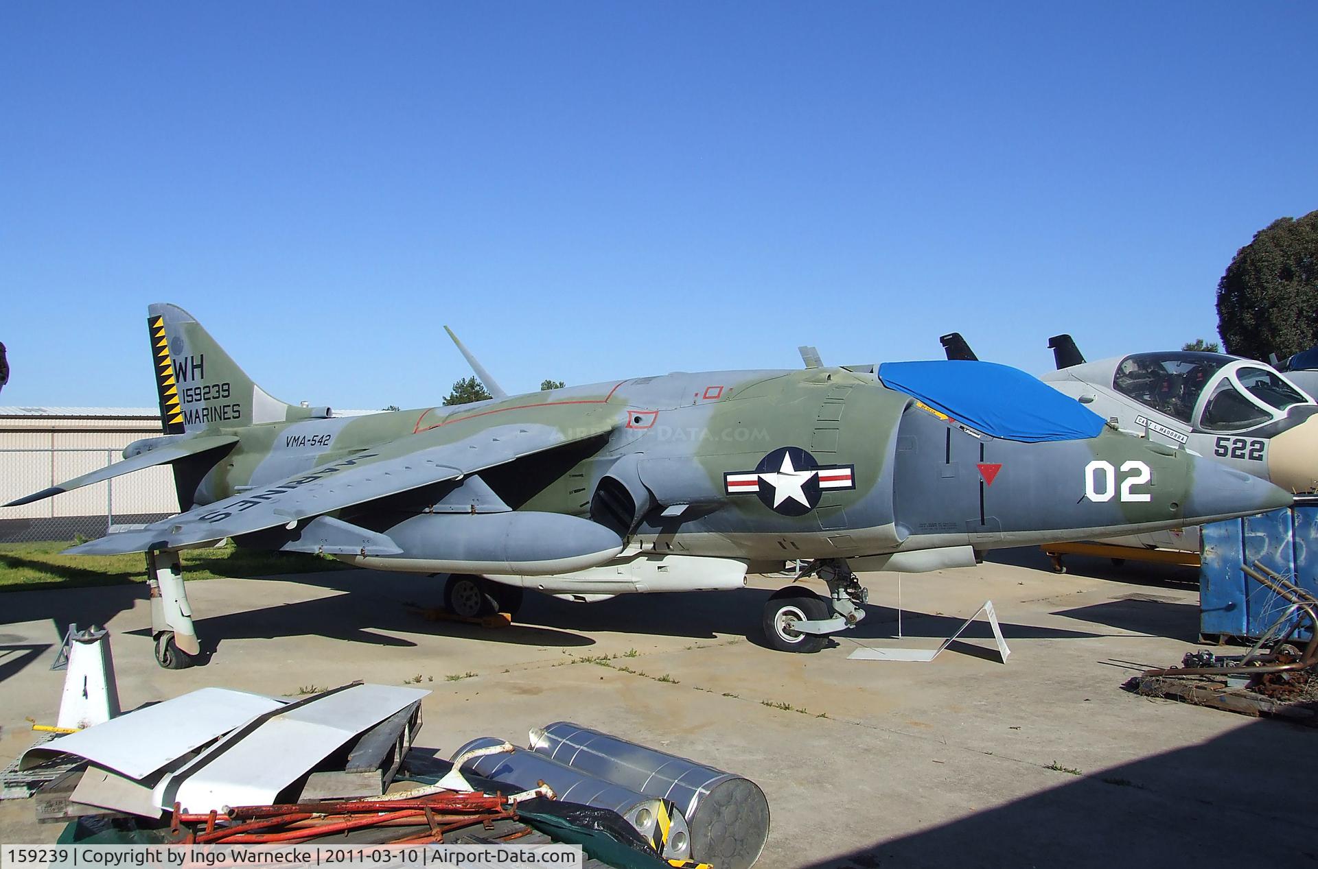 159239, Hawker Siddeley AV-8C Harrier C/N 712148, Hawker Siddeley AV-8C Harrier at the San Diego Air & Space Museum's Gillespie Field Annex, El Cajon CA