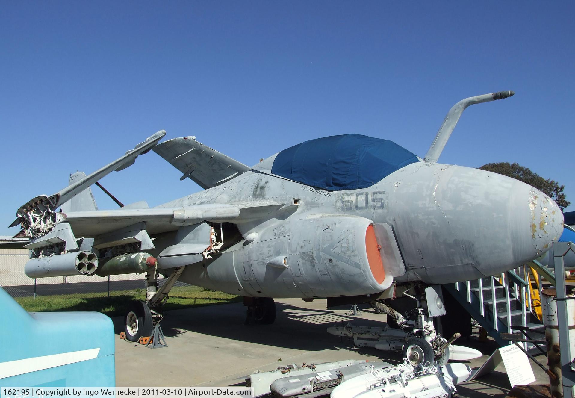 162195, Grumman A-6E Intruder C/N I-688, Grumman A-6E Intruder at the San Diego Air & Space Museum's Gillespie Field Annex, El Cajon CA