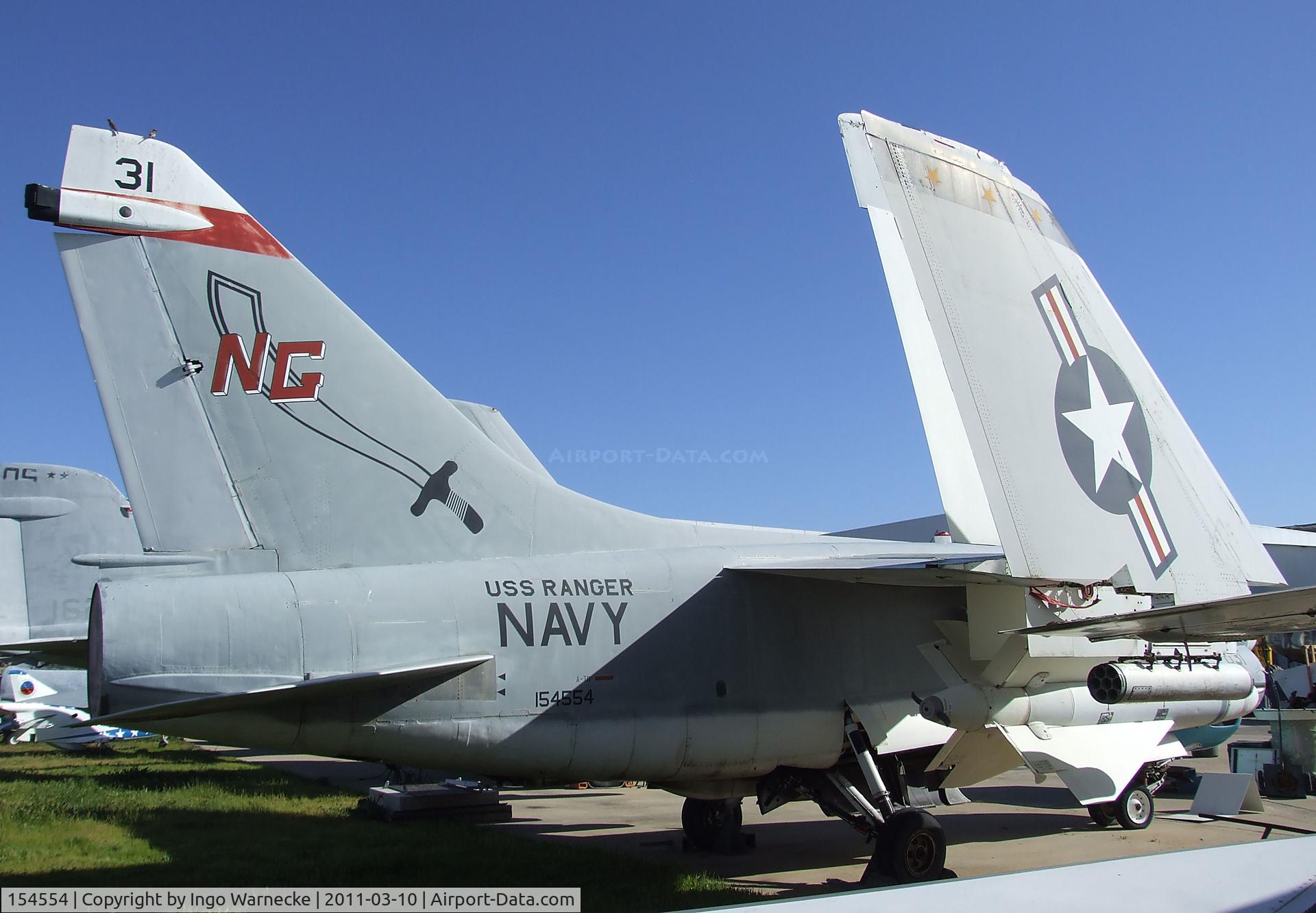 154554, LTV A-7B Corsair II C/N B-194, LTV A-7B Corsair II at the San Diego Air & Space Museum's Gillespie Field Annex, El Cajon CA