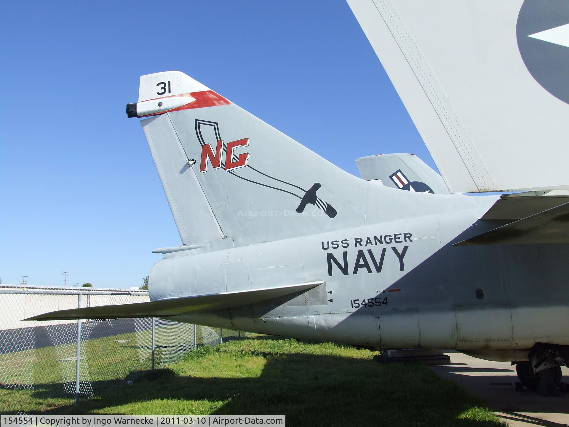 154554, LTV A-7B Corsair II C/N B-194, LTV A-7B Corsair II at the San Diego Air & Space Museum's Gillespie Field Annex, El Cajon CA