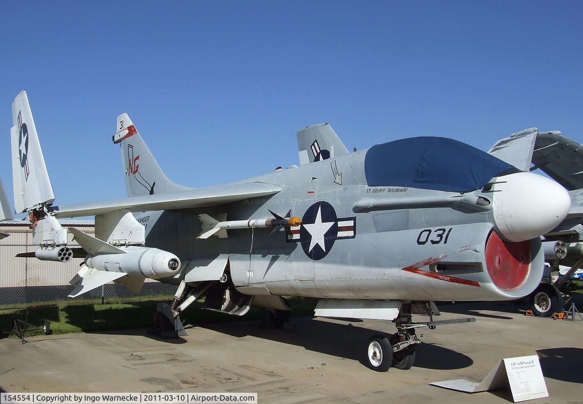 154554, LTV A-7B Corsair II C/N B-194, LTV A-7B Corsair II at the San Diego Air & Space Museum's Gillespie Field Annex, El Cajon CA
