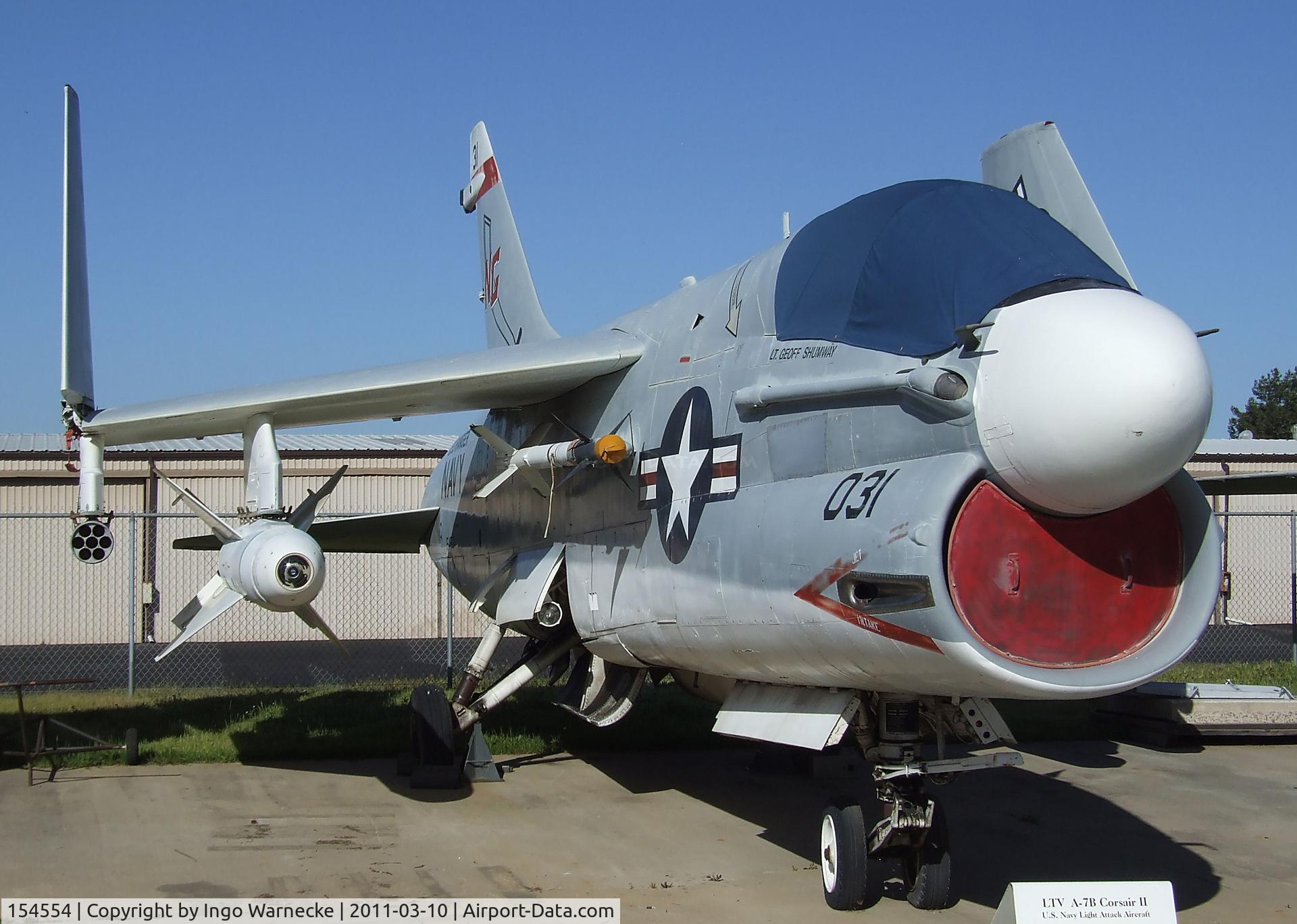 154554, LTV A-7B Corsair II C/N B-194, LTV A-7B Corsair II at the San Diego Air & Space Museum's Gillespie Field Annex, El Cajon CA