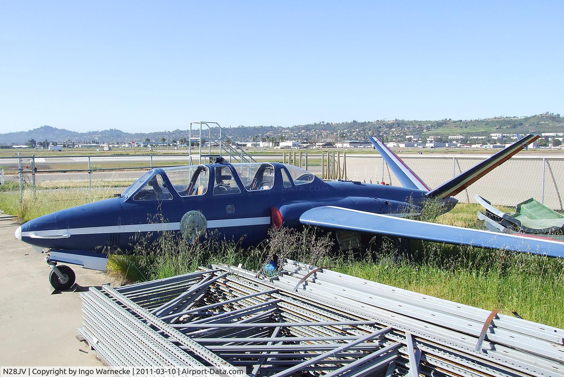 N28JV, 1957 Fouga CM-170 Magister C/N 61, Fouga CM.170 Magister at the San Diego Air & Space Museum's Gillespie Field Annex, El Cajon CA