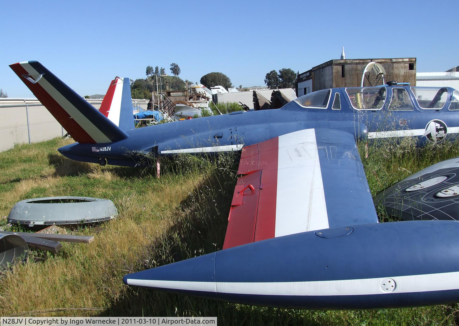 N28JV, 1957 Fouga CM-170 Magister C/N 61, Fouga CM.170 Magister at the San Diego Air & Space Museum's Gillespie Field Annex, El Cajon CA