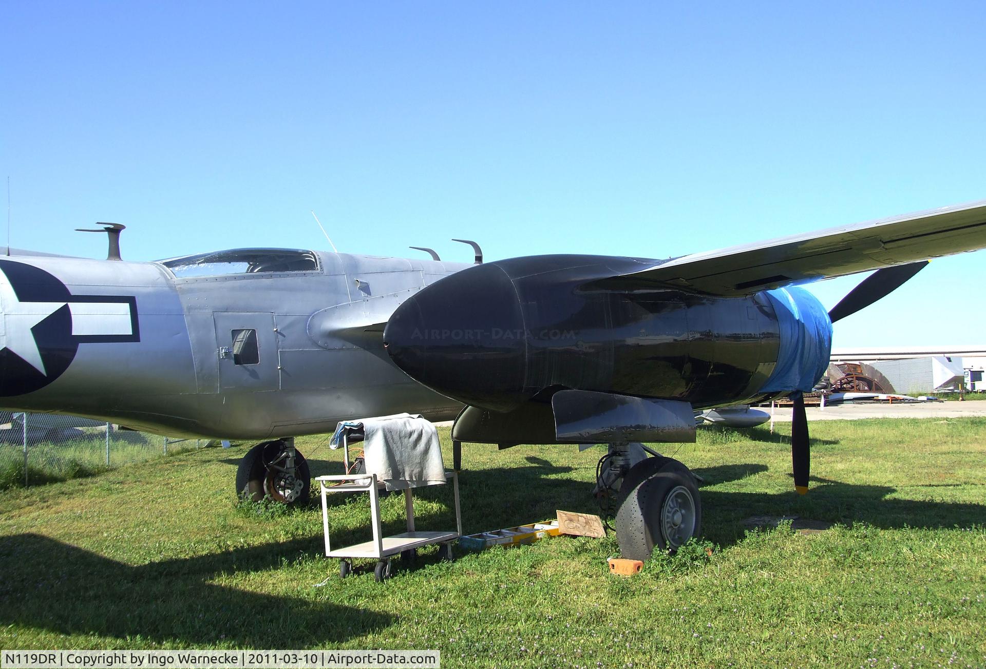 N119DR, 1944 Douglas A-26B Invader Invader C/N 27592, Douglas A-26C Invader at the San Diego Air & Space Museum's Gillespie Field Annex, El Cajon CA