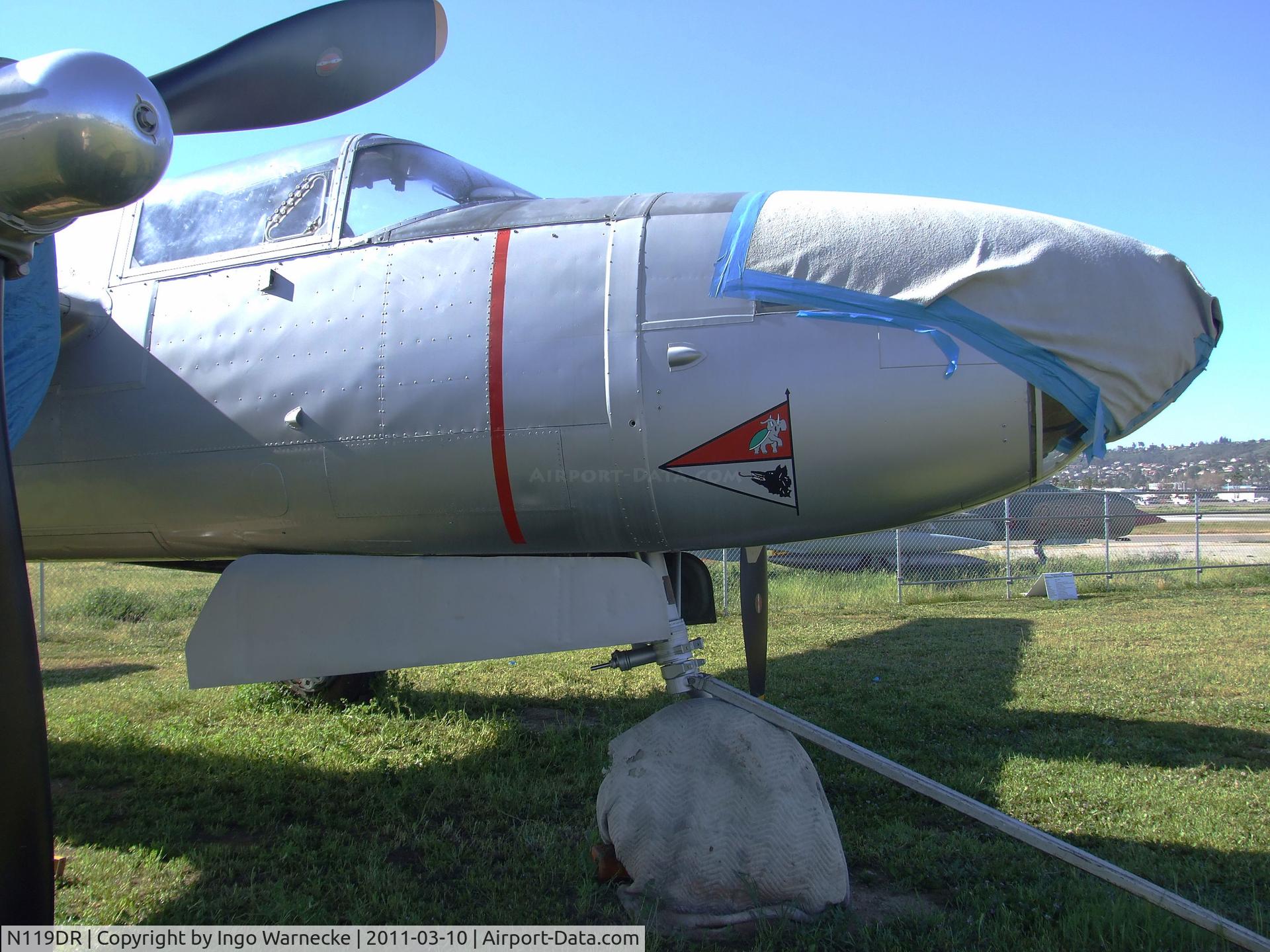 N119DR, 1944 Douglas A-26B Invader Invader C/N 27592, Douglas A-26C Invader at the San Diego Air & Space Museum's Gillespie Field Annex, El Cajon CA