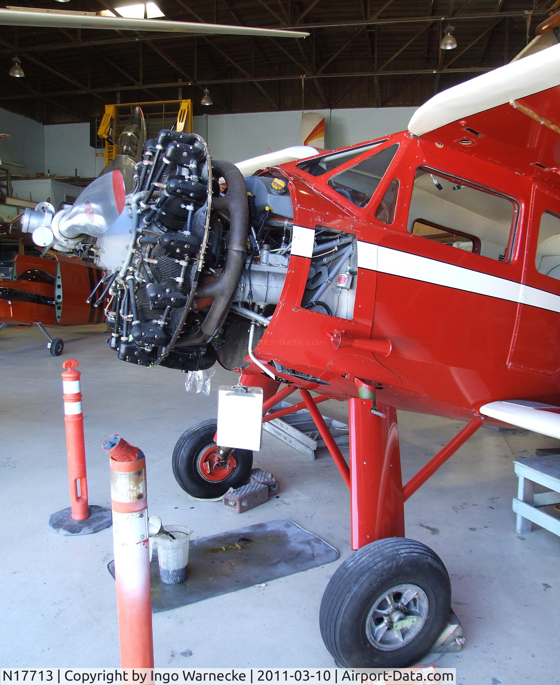 N17713, 1937 Waco YKS-7 C/N 4625, Waco YKS-7 at the San Diego Air & Space Museum's Gillespie Field Annex, El Cajon CA