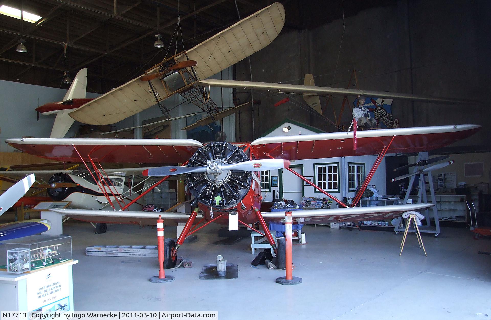 N17713, 1937 Waco YKS-7 C/N 4625, Waco YKS-7 at the San Diego Air & Space Museum's Gillespie Field Annex, El Cajon CA