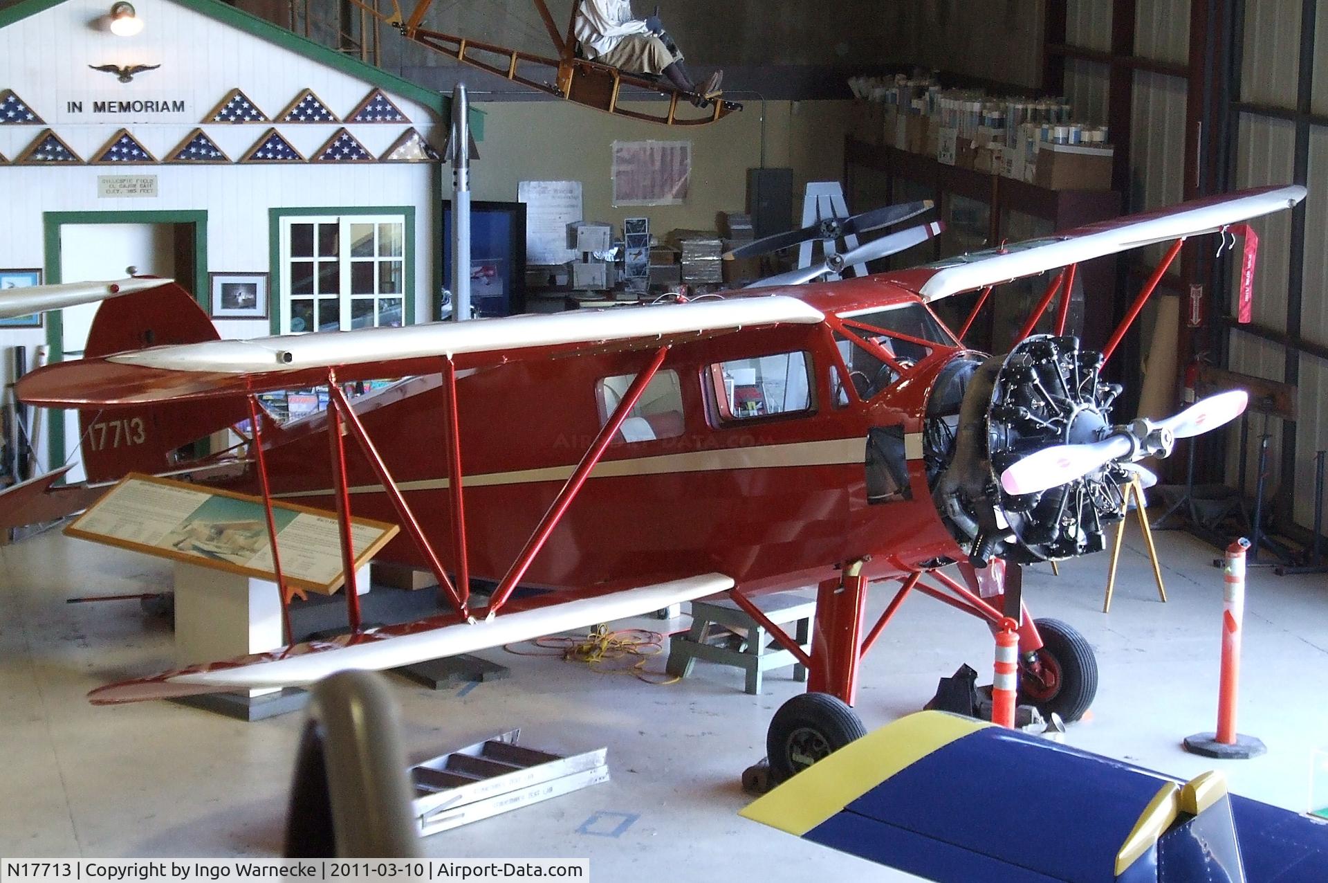 N17713, 1937 Waco YKS-7 C/N 4625, Waco YKS-7 at the San Diego Air & Space Museum's Gillespie Field Annex, El Cajon CA