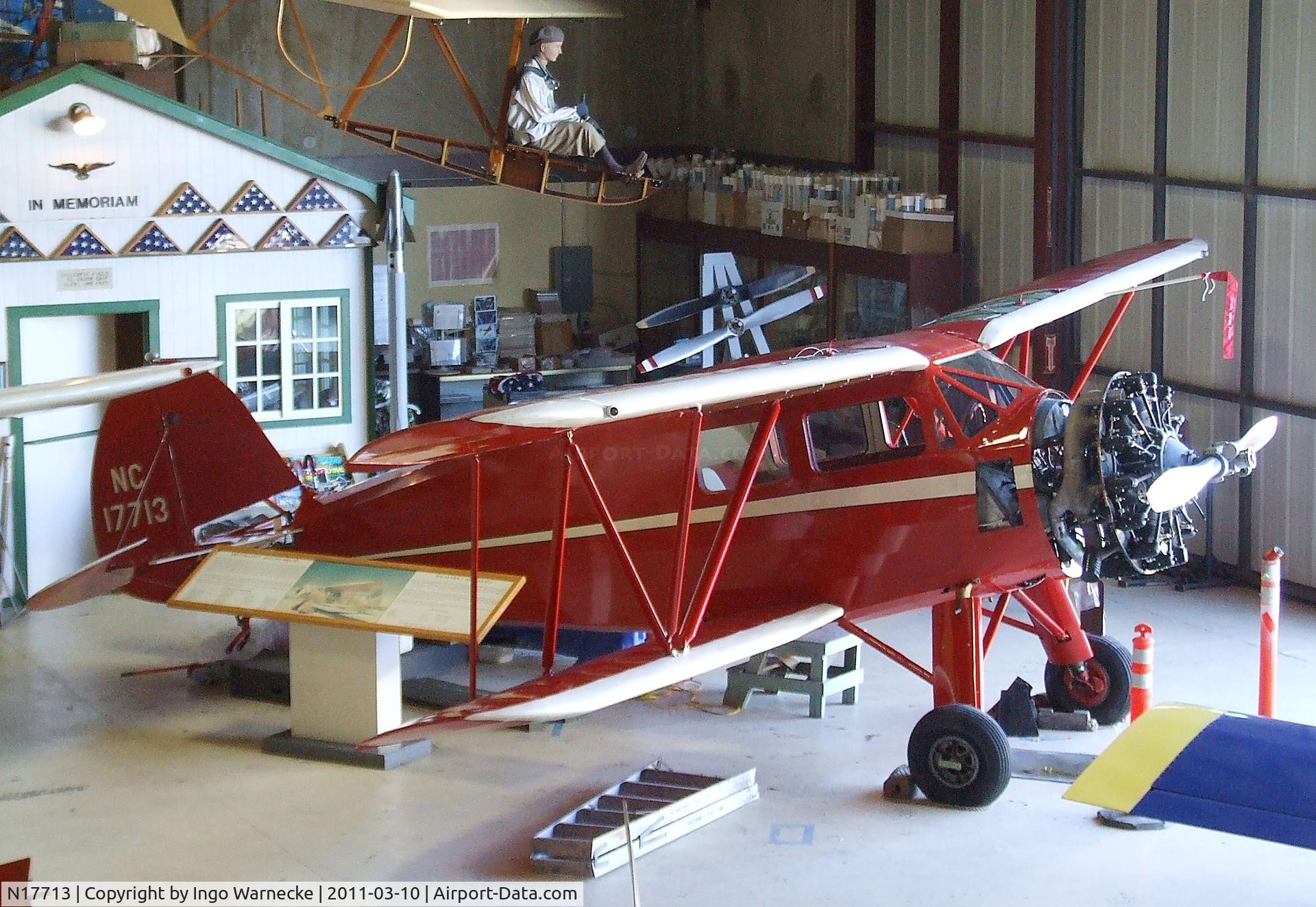 N17713, 1937 Waco YKS-7 C/N 4625, Waco YKS-7 at the San Diego Air & Space Museum's Gillespie Field Annex, El Cajon CA