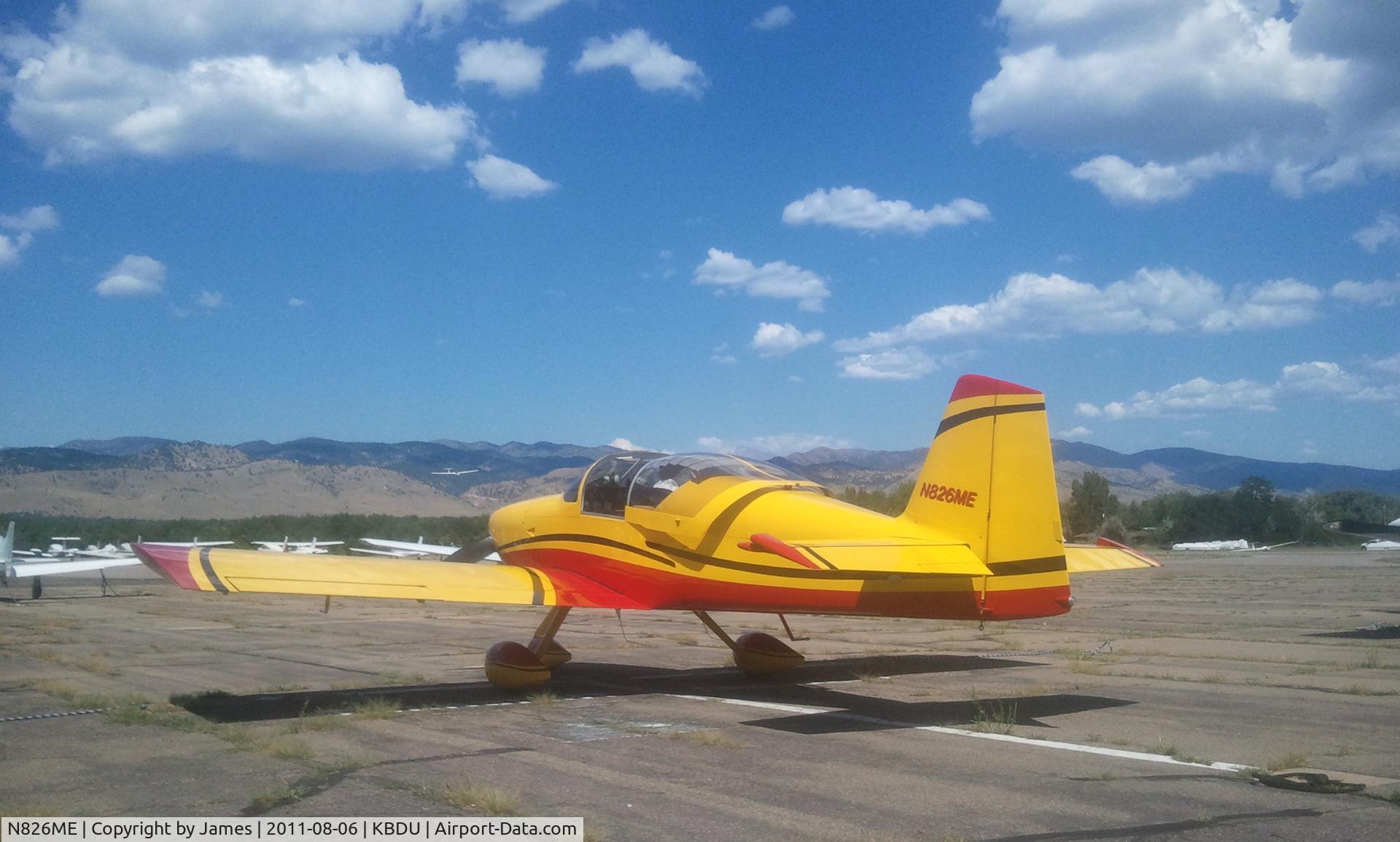N826ME, Vans RV-6A C/N 25249, Boulder, CO on a sunny day