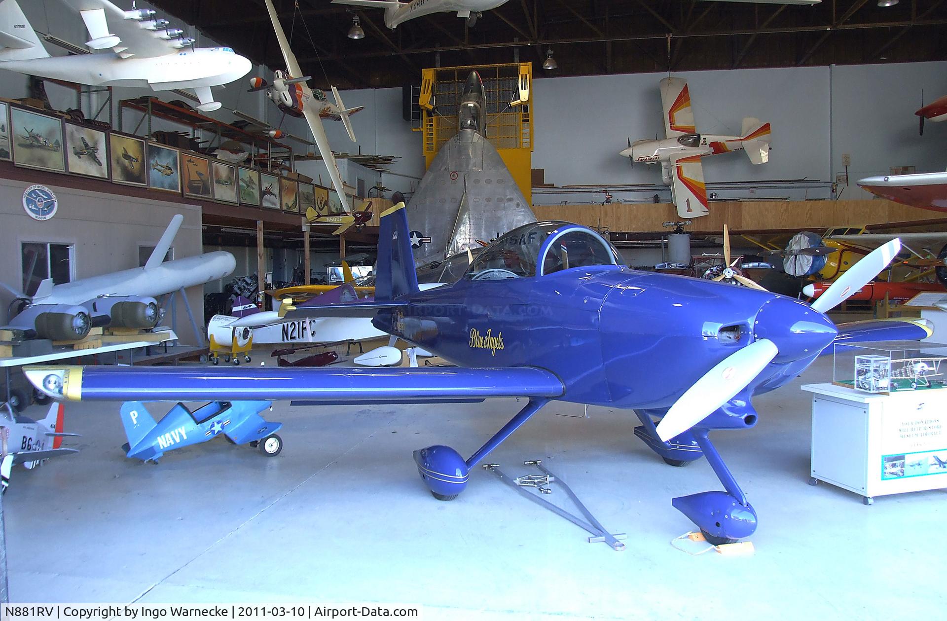 N881RV, 2004 Vans RV-8A C/N 81574, Vans (Grajek) RV-8A at the San Diego Air & Space Museum's Gillespie Field Annex, El Cajon CA