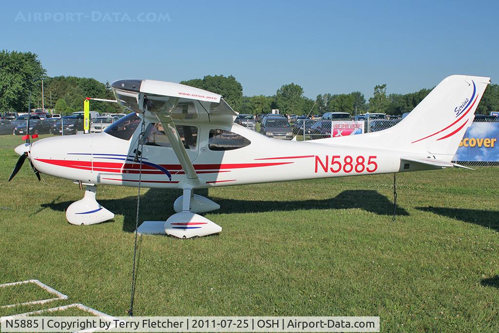 N5885, TL Ultralight TL-3000 Sirius C/N 10SI22, Tl Ultralight Sro TL-3000 SIRIUS, c/n: 10 SI 22 on static display at 2011 Oshkosh