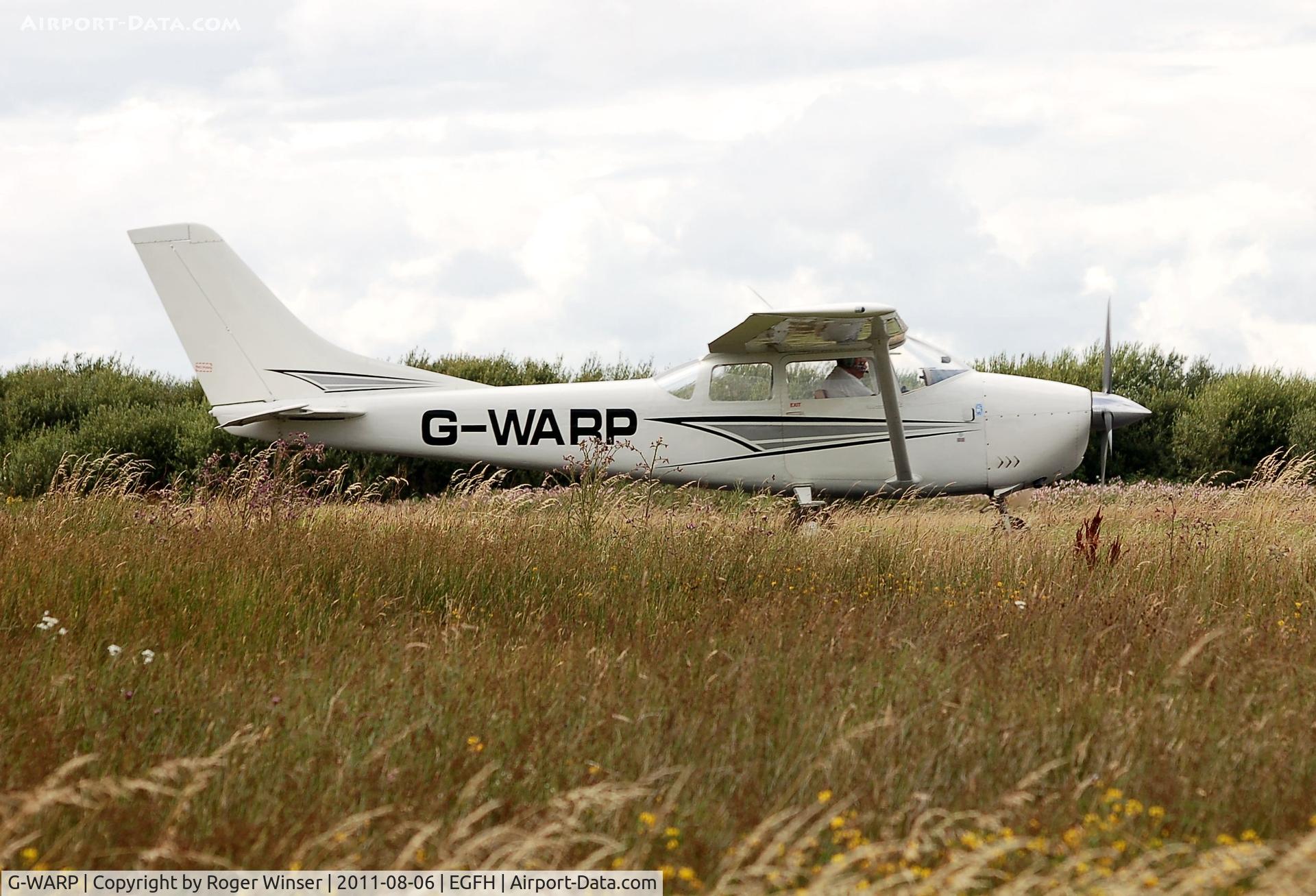 G-WARP, 1963 Cessna 182F Skylane C/N 182-54633, Visiting Cessna Skylane taxying prior to departure.